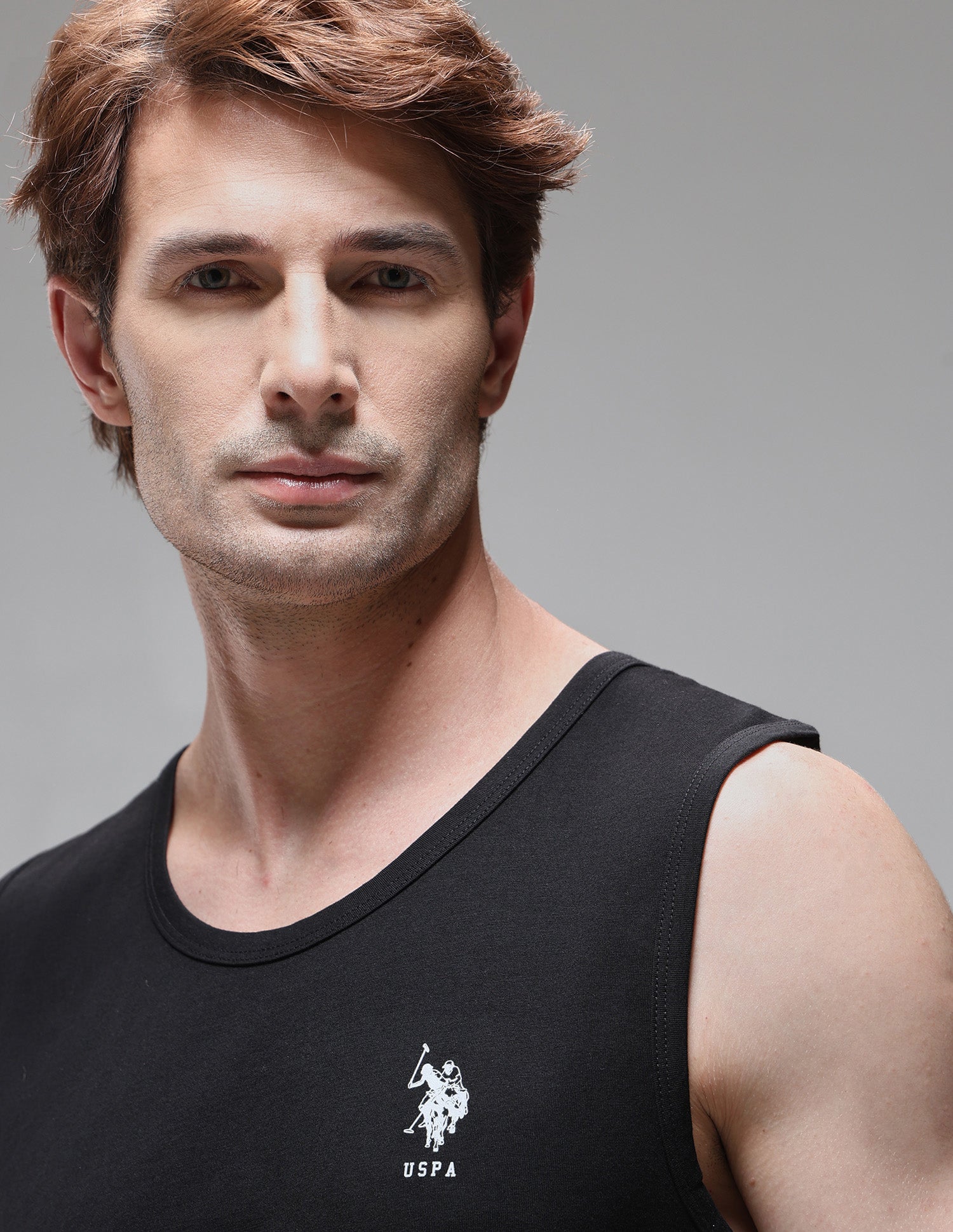 Pure Cotton Printed OEV10 Vest Black - U.S. Polo Assn. India | Large