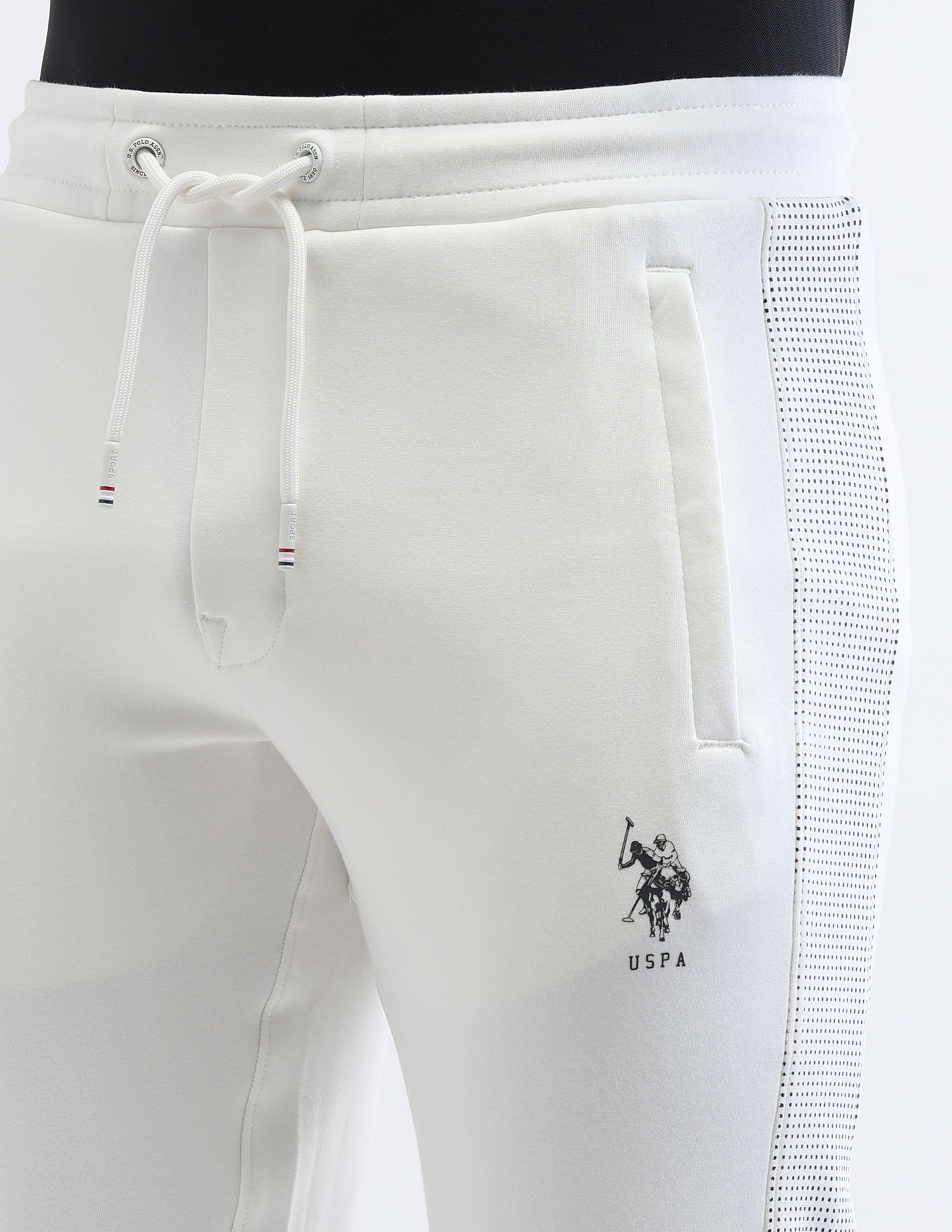 Slim Fit Gorpcore Track Pants White - U.S. Polo Assn. India | Large
