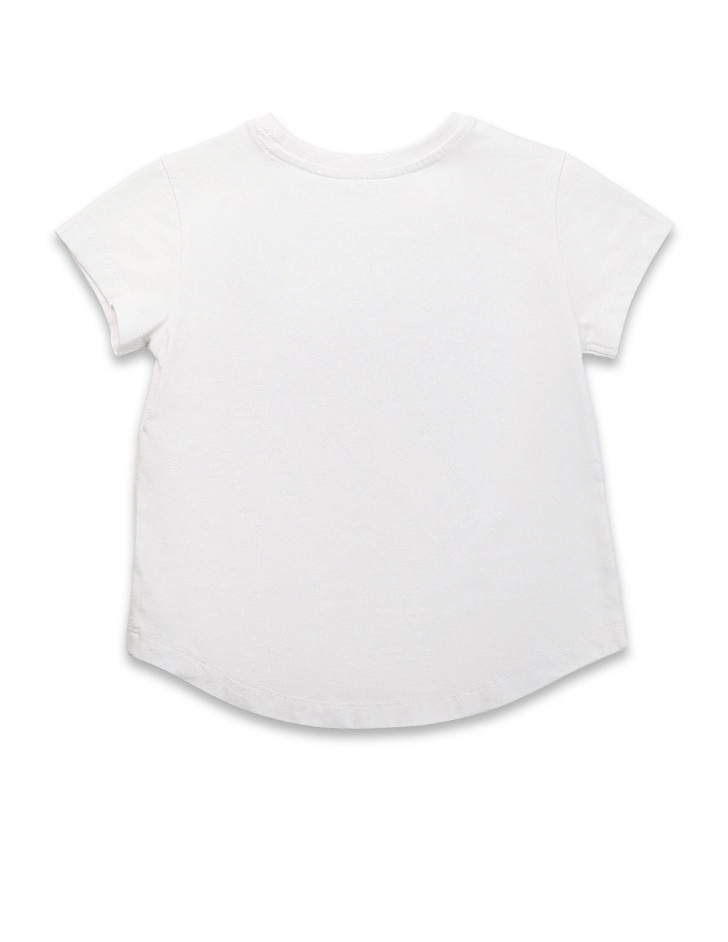 Girls Bow Print Relaxed Fit T-Shirt White - U.S. POLO ASSN. | Large