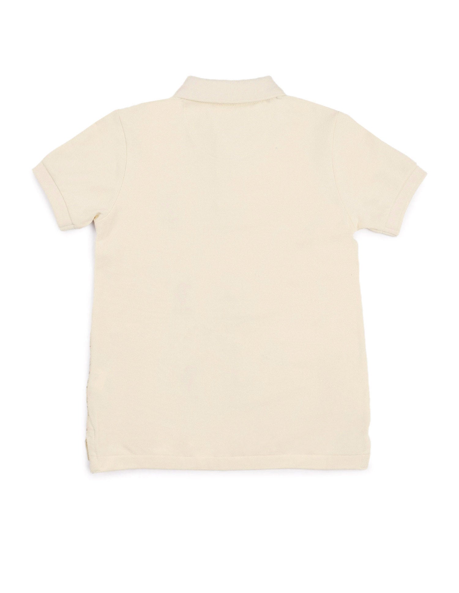 Boys Graphic Printed Regular Fit Polo Shirt Beige - U.S. POLO ASSN. | Large