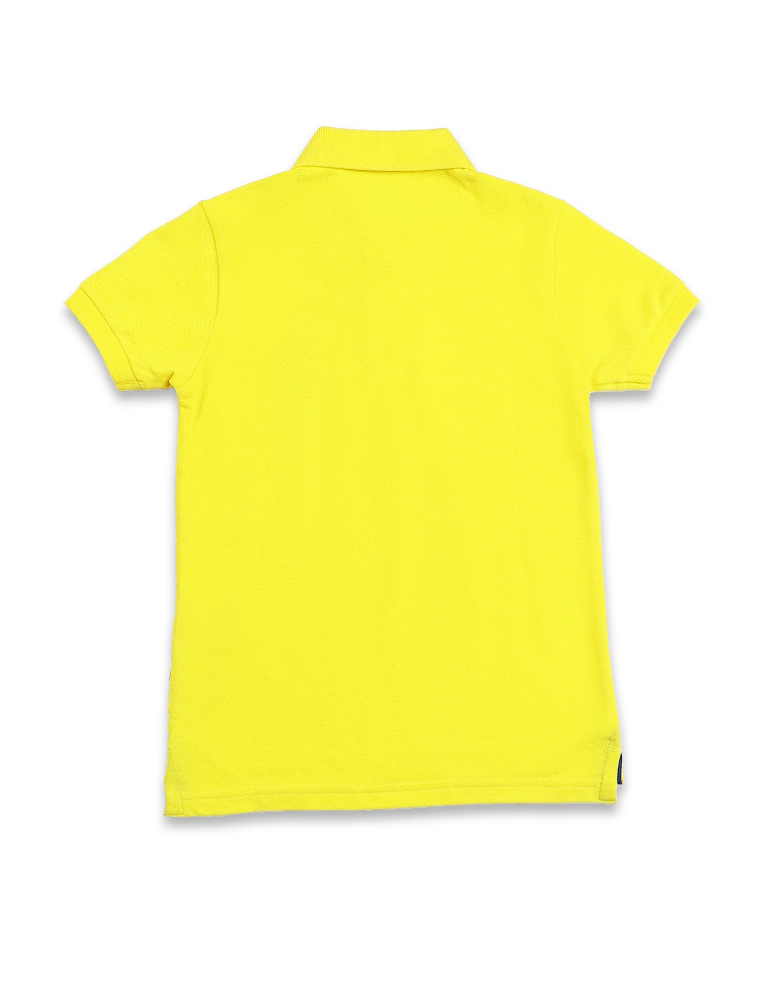 Cotton Pique Solid Polo Shirt Yellow - U.S. POLO ASSN. | Large