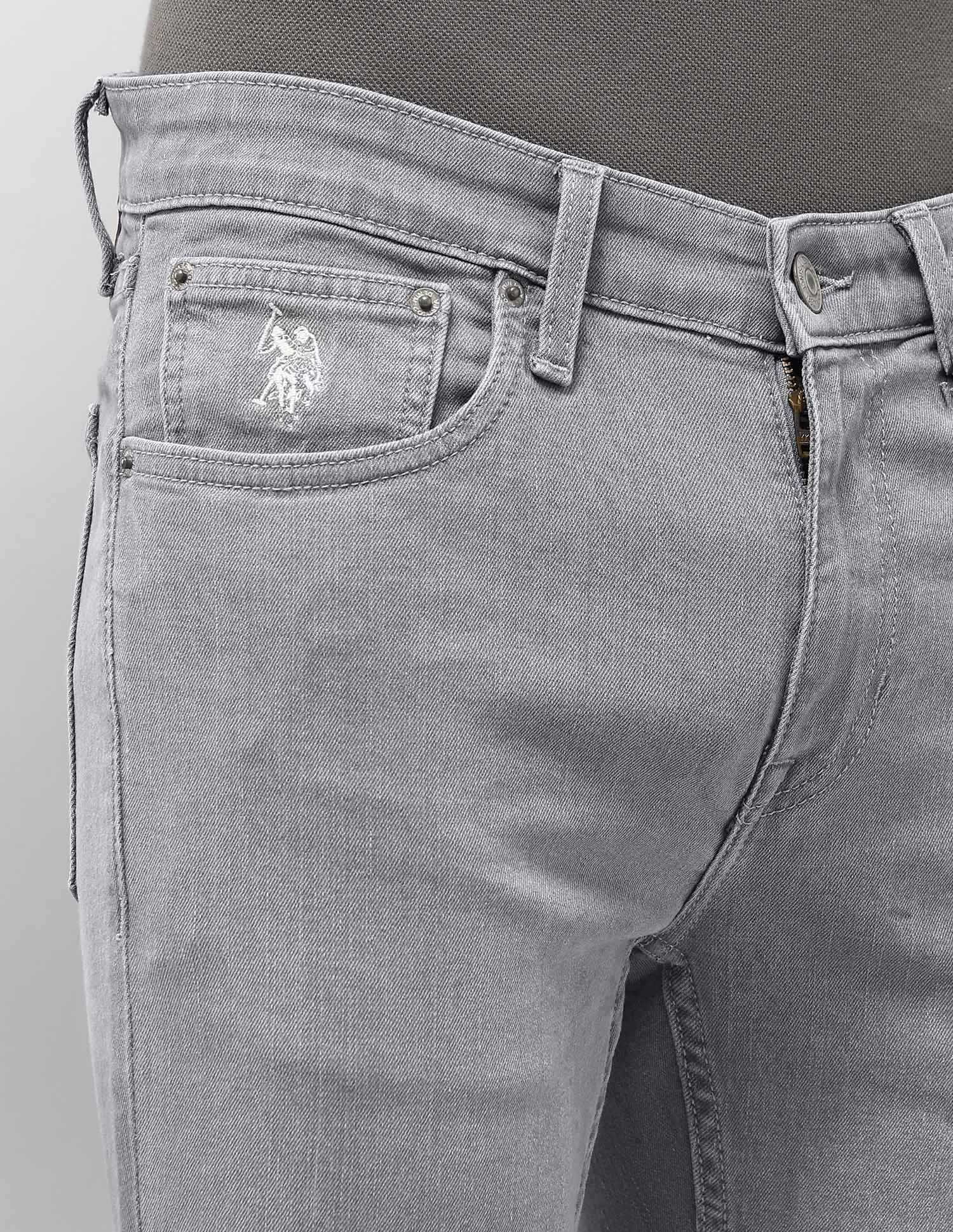 Regallo Skinny Fit Grey Jeans Mid Grey Wash - U.S. POLO ASSN. | Large