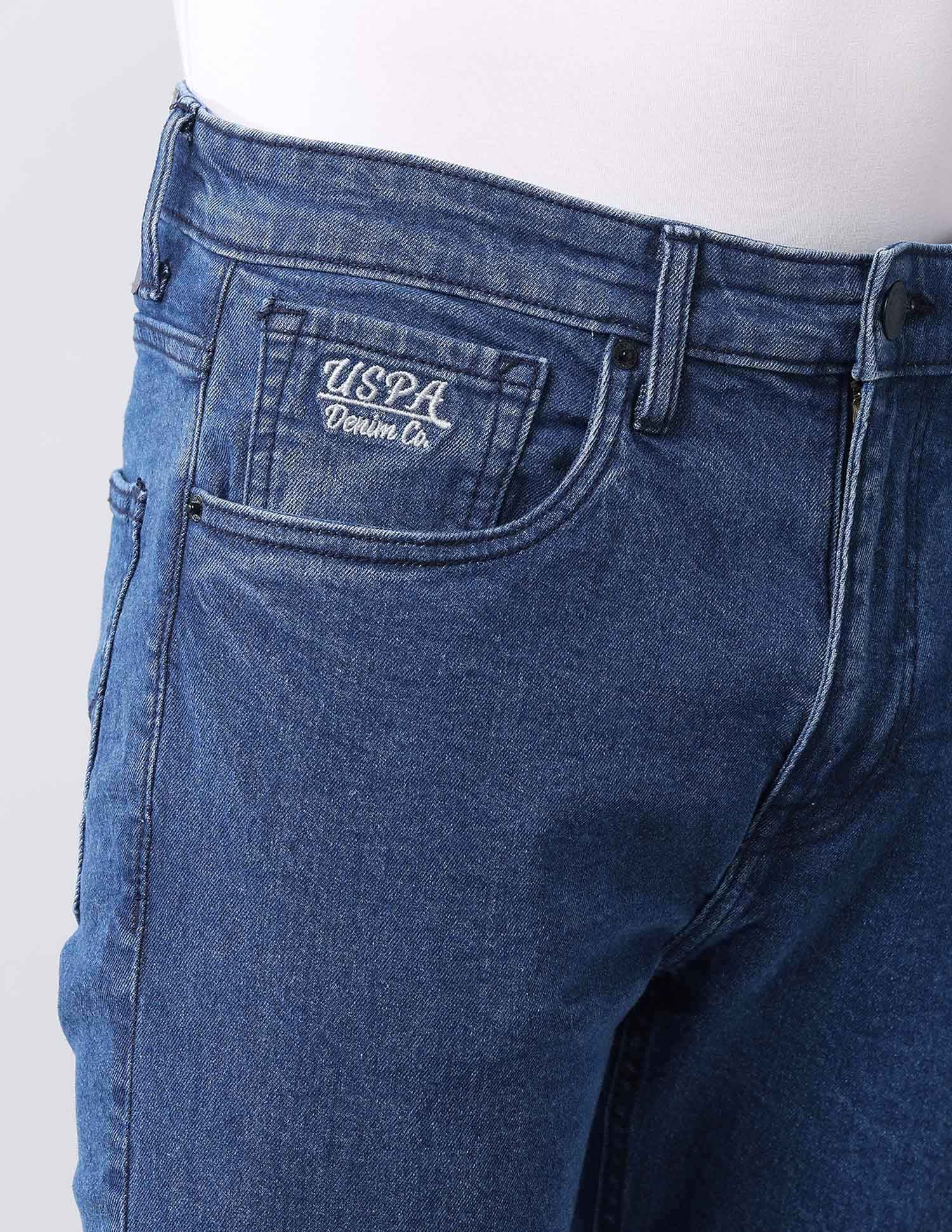 Harold Slim Straight Fit Blue Jeans Blue - U.S. POLO ASSN. | Large