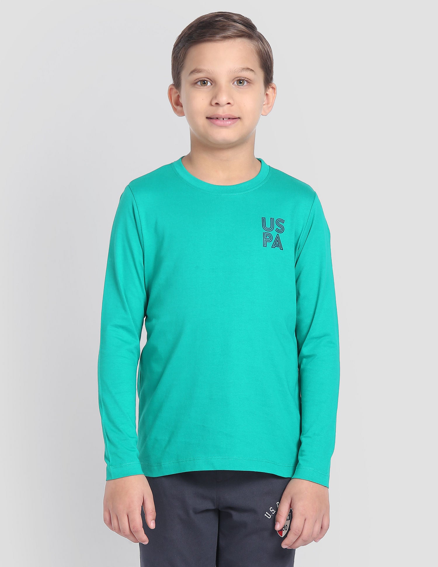 Cotton OKE02 Lounge T-Shirt - Pack Of 1 Green - U.S. POLO ASSN. | Large