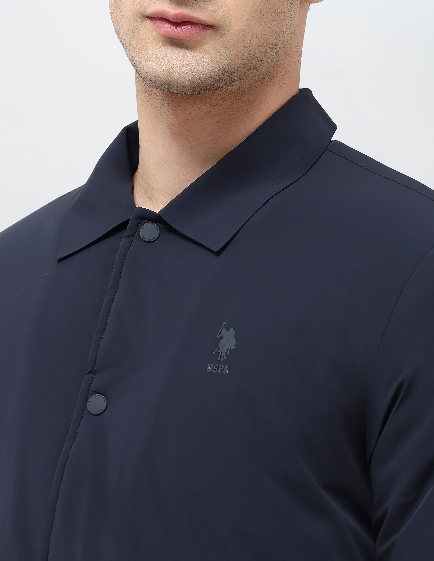 Solid Regular Fit Jacket Navy - U.S. POLO ASSN. | Large