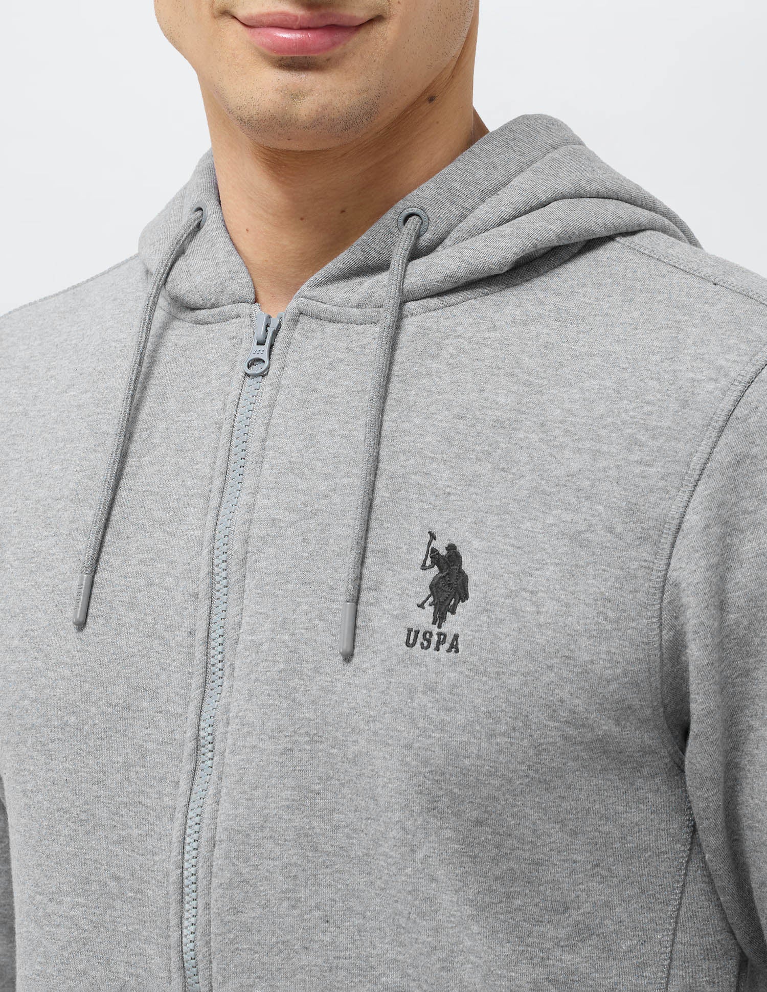 Heathered Regular Fit Sweatshirt Grey - U.S. POLO ASSN. | Large