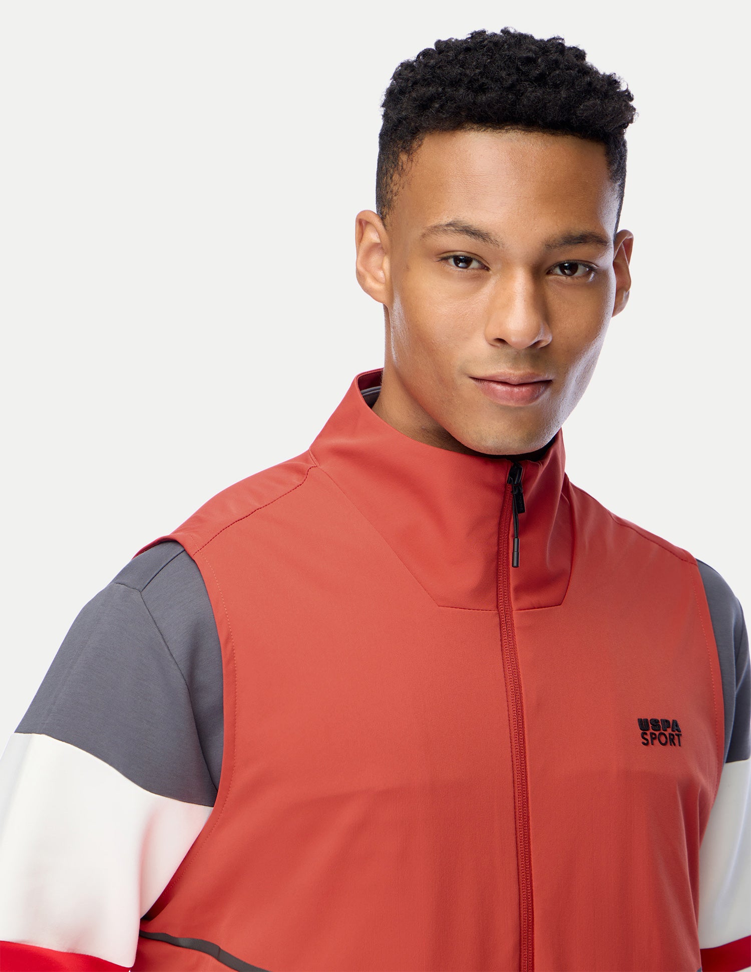 Solid Regular Fit Active Jacket Orange - U.S. Polo Assn. India | Large