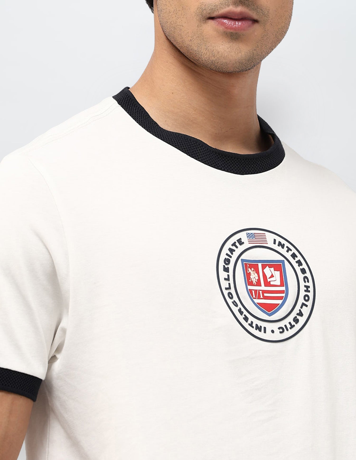 Graphic Brand Printed Regular Fit T-Shirt Off White - U.S. POLO ASSN. | Large