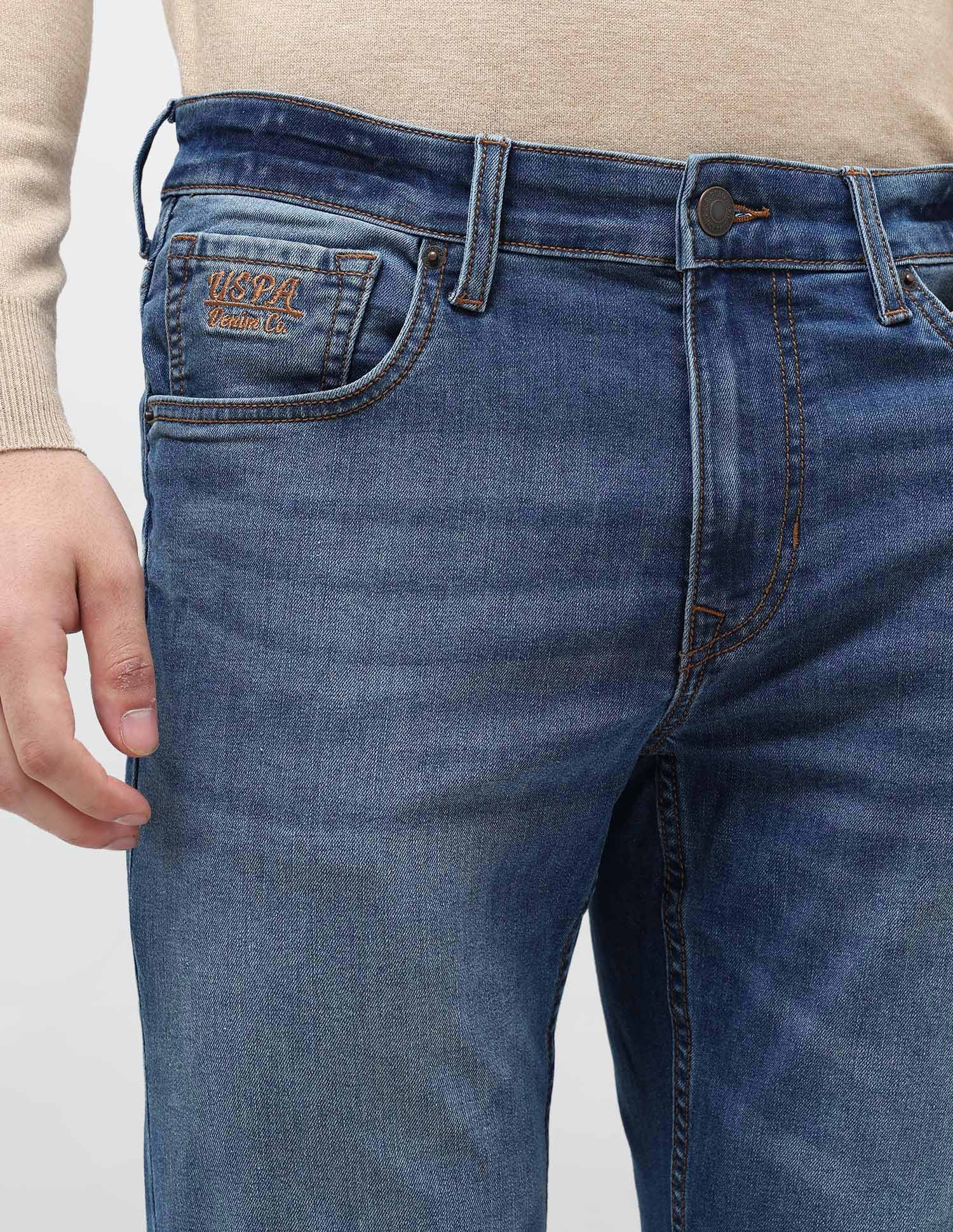 Brandon Slim Tapered Fit Blue Jeans Indigo - U.S. POLO ASSN. | Large