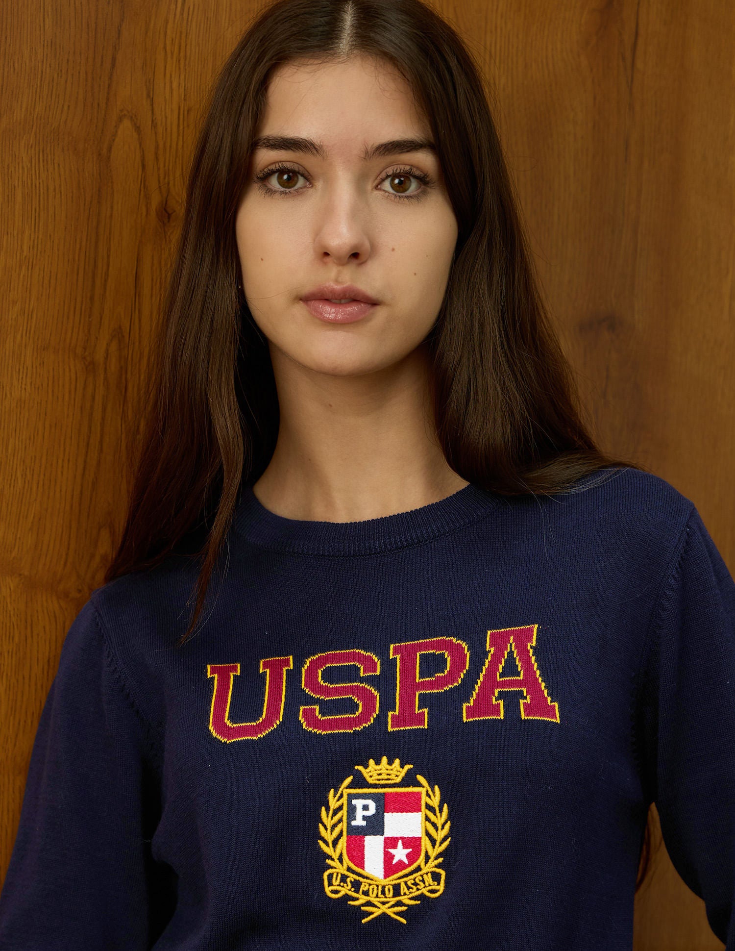 Appliqued Regular Fit Sweater Blue - U.S. POLO ASSN. | Large