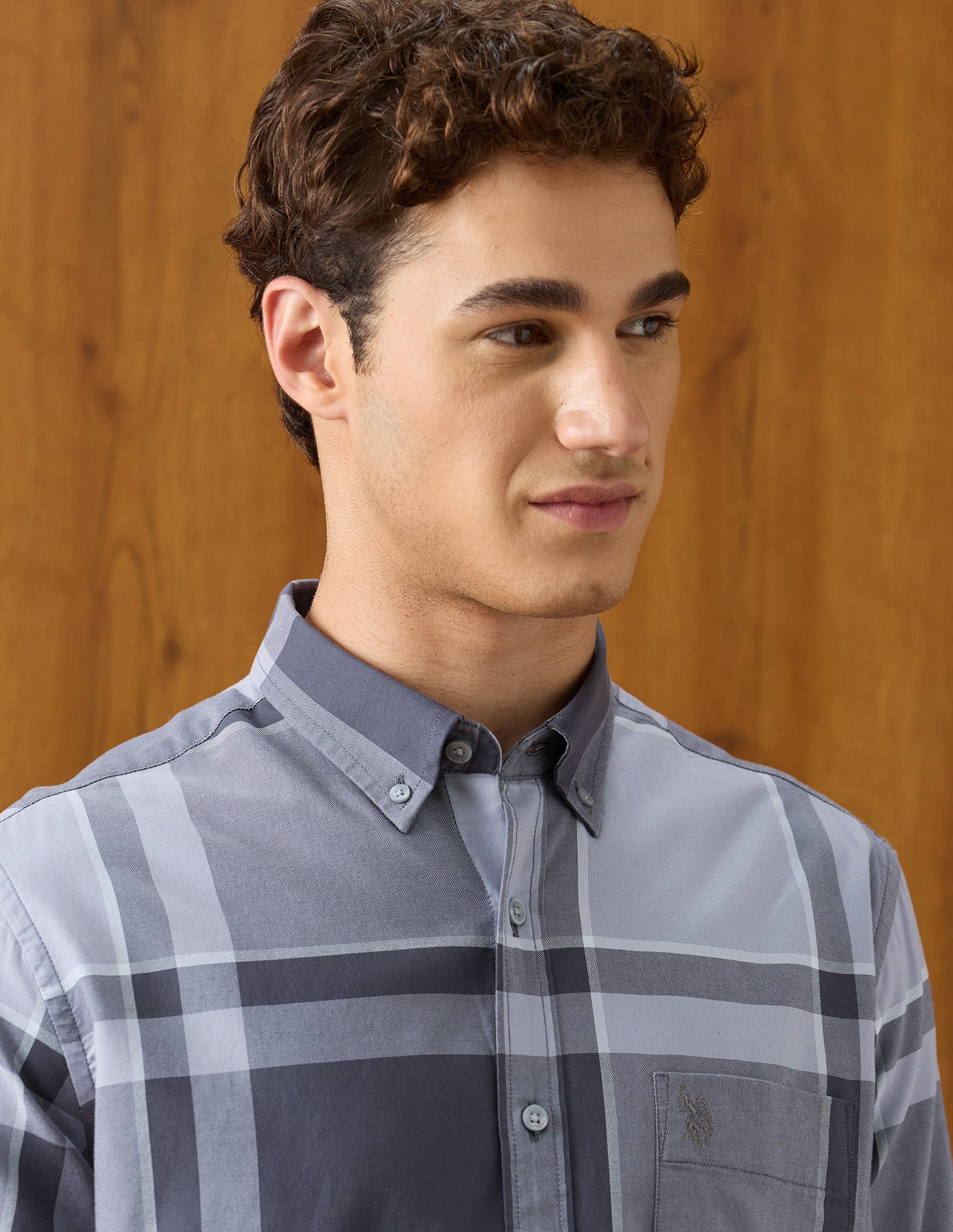 Plaid Checked Regular Fit Shirt Dark Grey - U.S. Polo Assn. India | Large