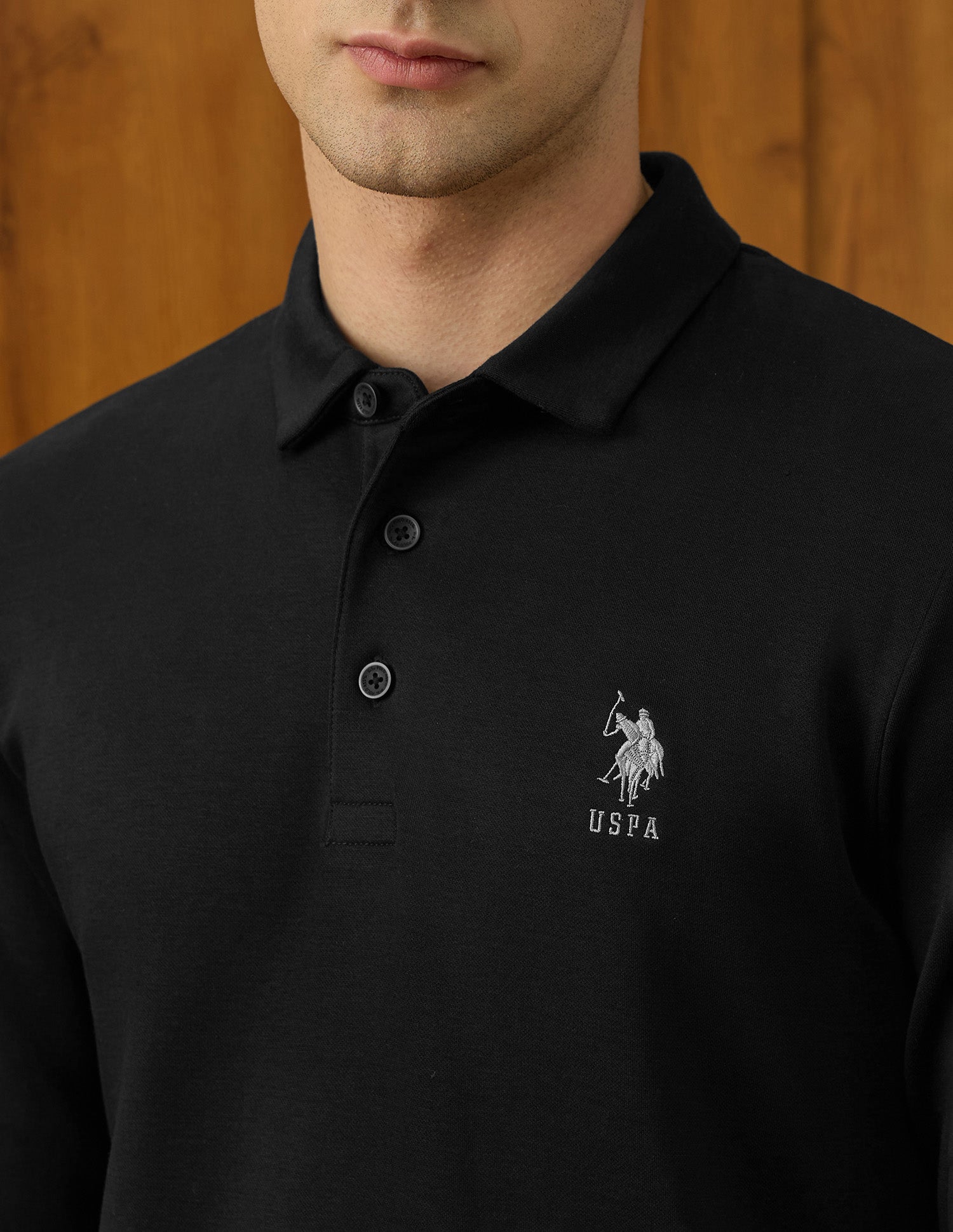 Solid Equestrian Aisle Theater Sweatshirt Black - U.S. POLO ASSN. | Large