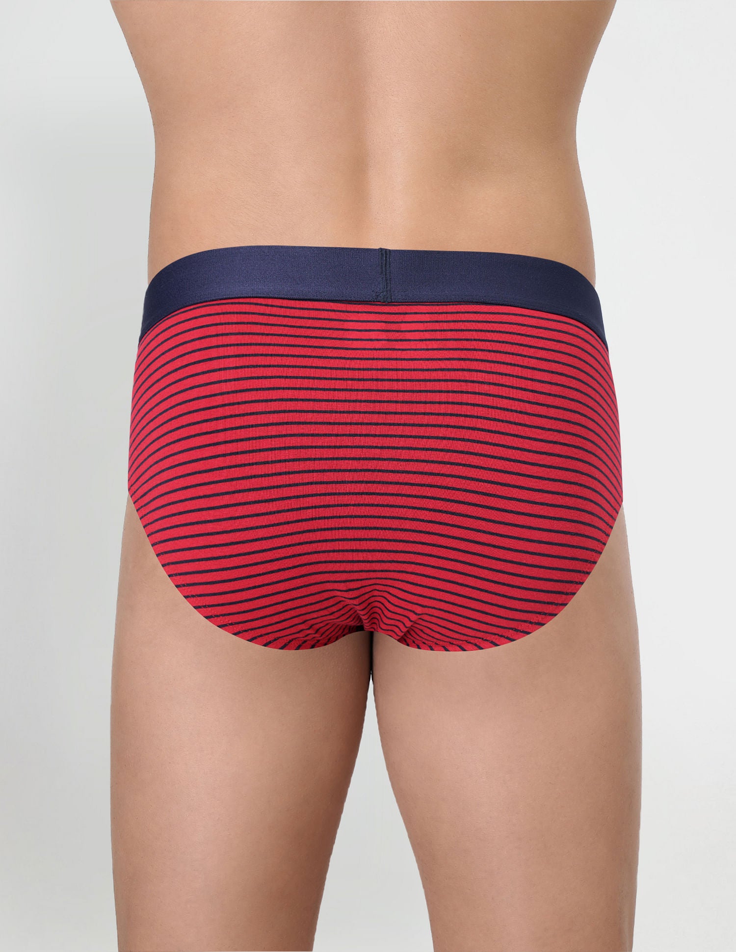 Striped Antibacterial EB005 Briefs - Pack Of 2 Dark Grey and Red - U.S. POLO ASSN. | Large