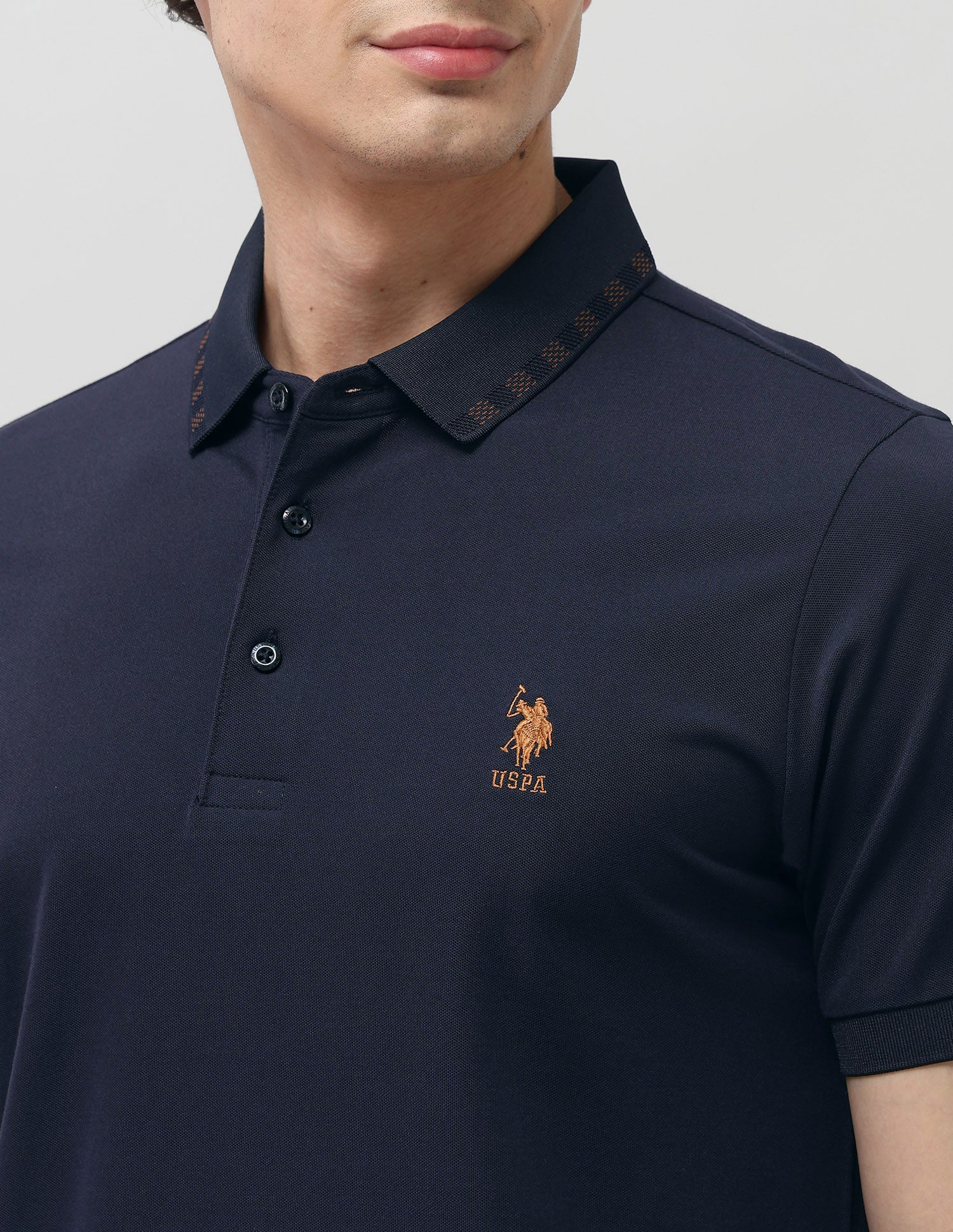 Solid Regular Fit Polo Shirt Navy - U.S. POLO ASSN. | Large