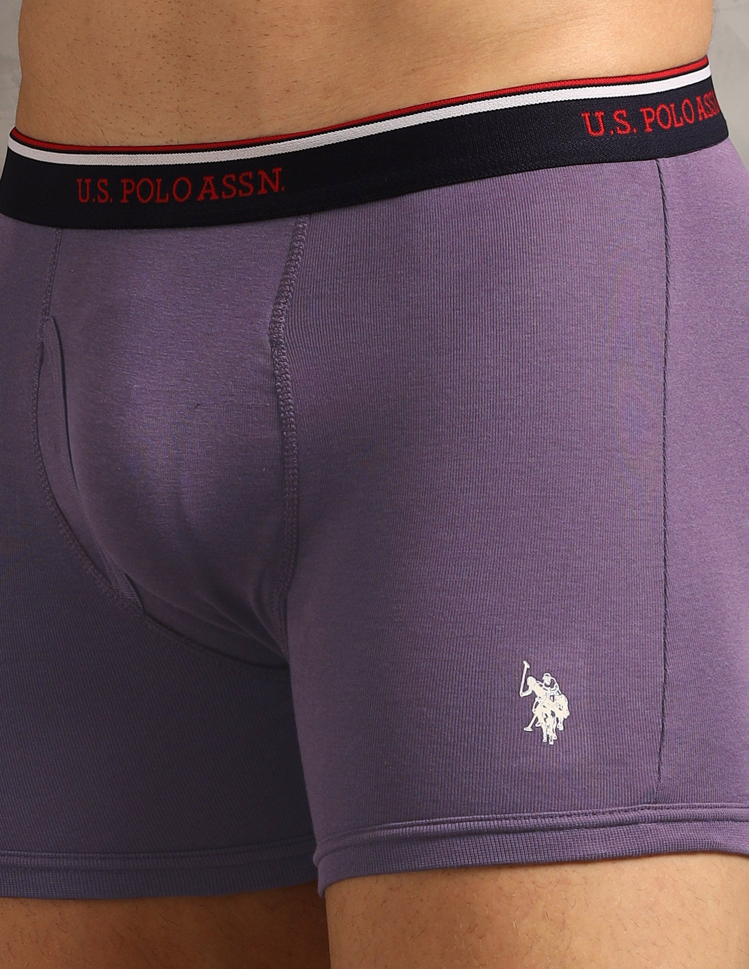 Breathable Soft Cotton I667-P1 Trunks - Pack Of 1 Deep Purple - U.S. Polo Assn. India | Large