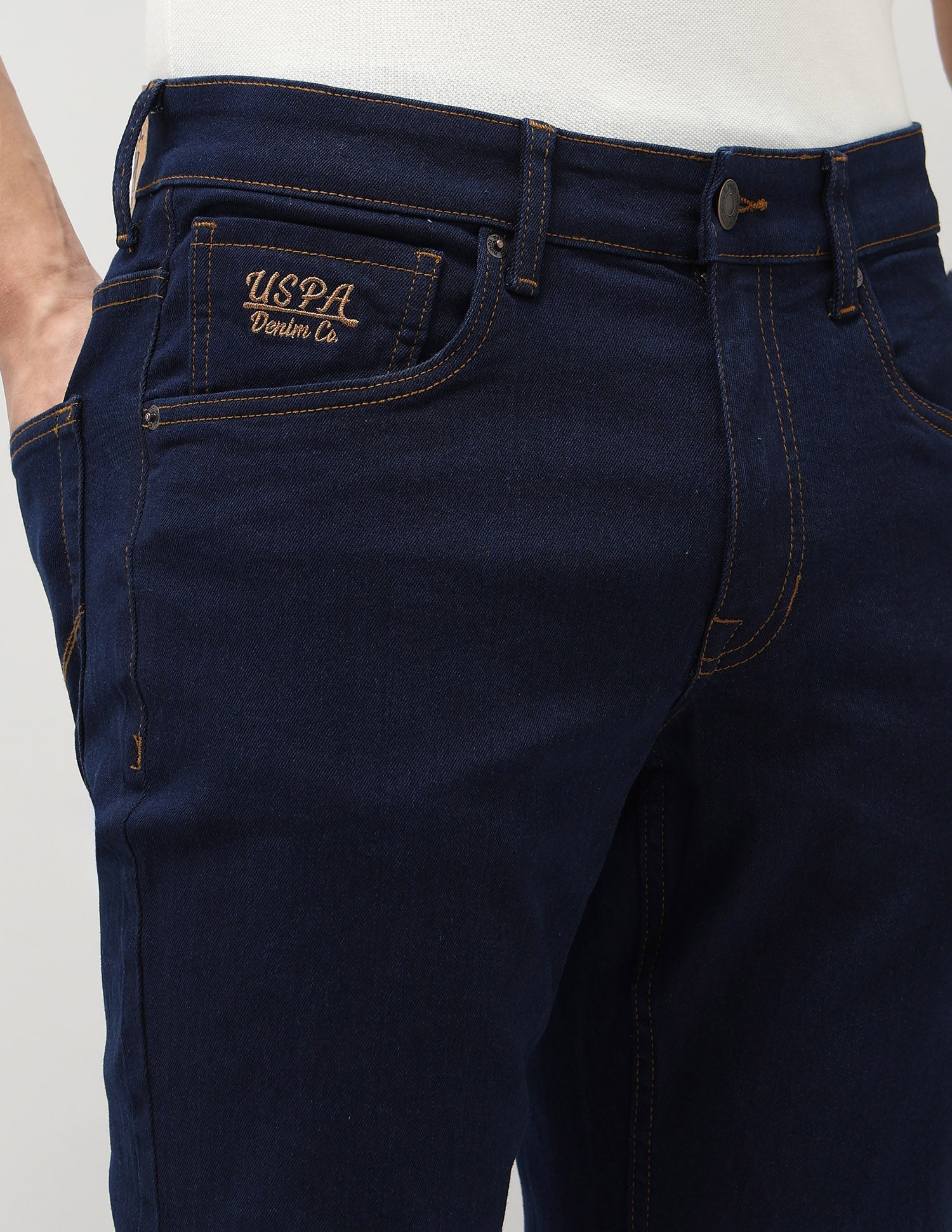 Brandon Slim Tapered Fit Blue Jeans Blue - U.S. POLO ASSN. | Large