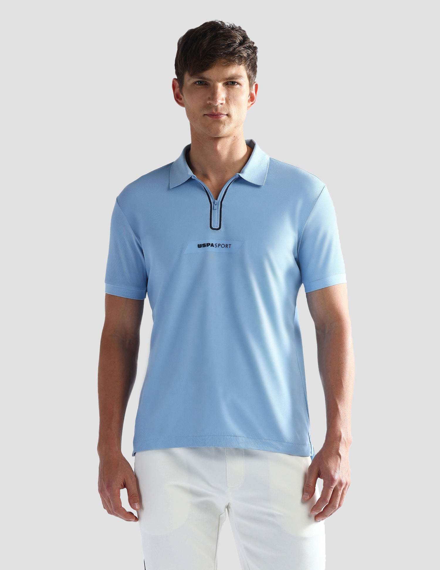 Rear Brand Stripe Slim Polo Shirt Blue - U.S. Polo Assn. India | Large