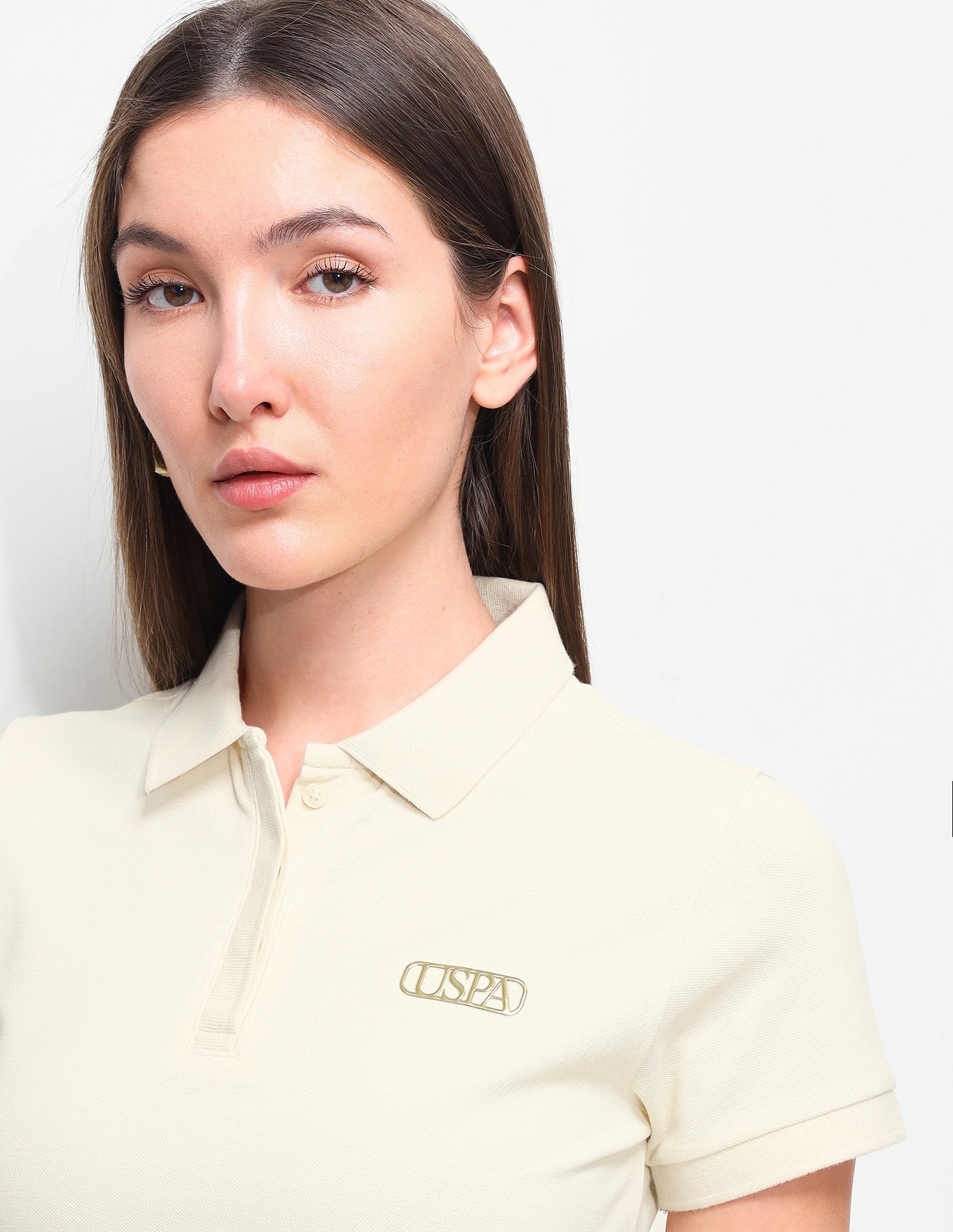 Solid Regular Fit Polo Shirt Ecru - U.S. Polo Assn. India | Large