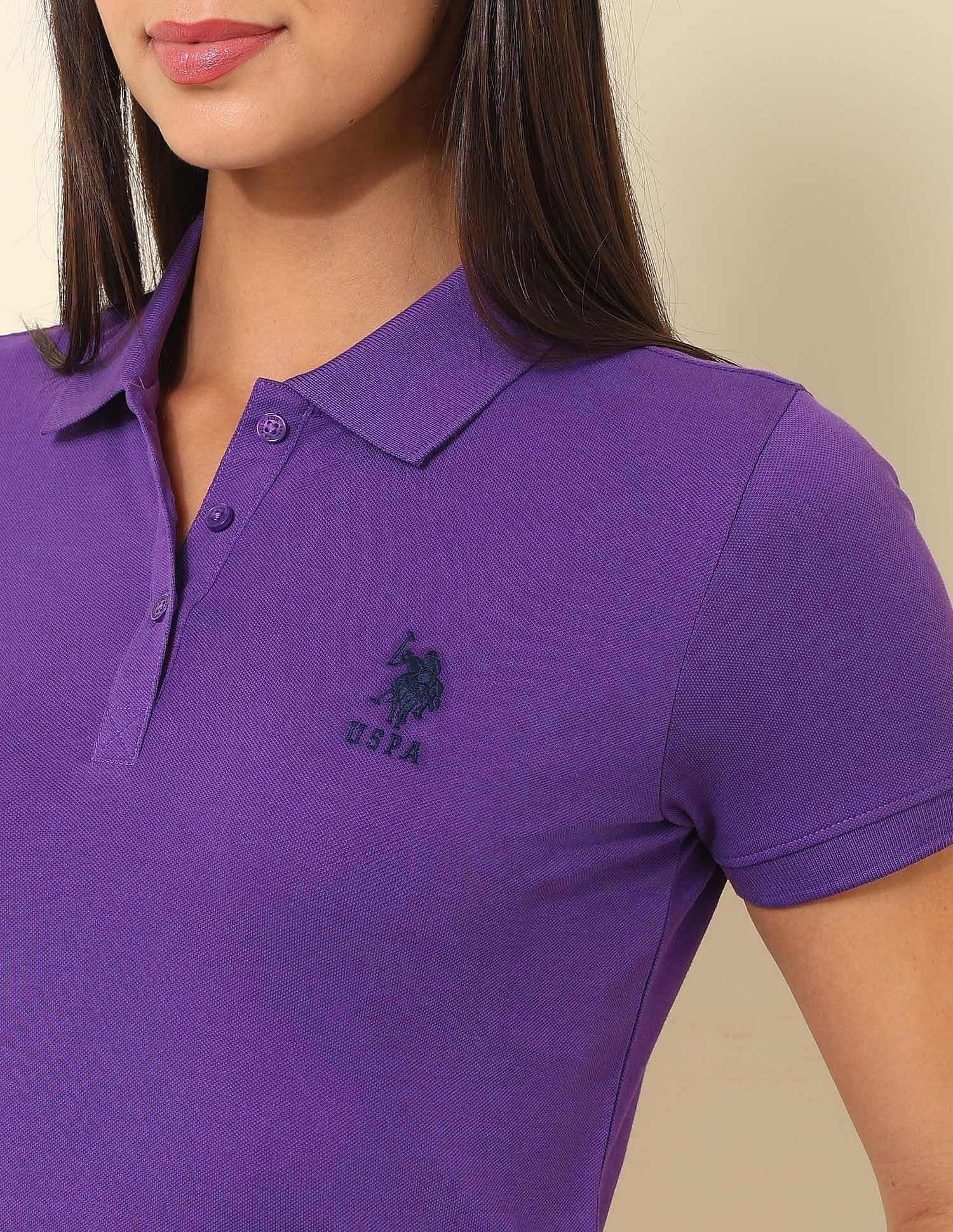 Regular Fit Brand Printed Polo Shirt Purple - U.S. POLO ASSN. | Large