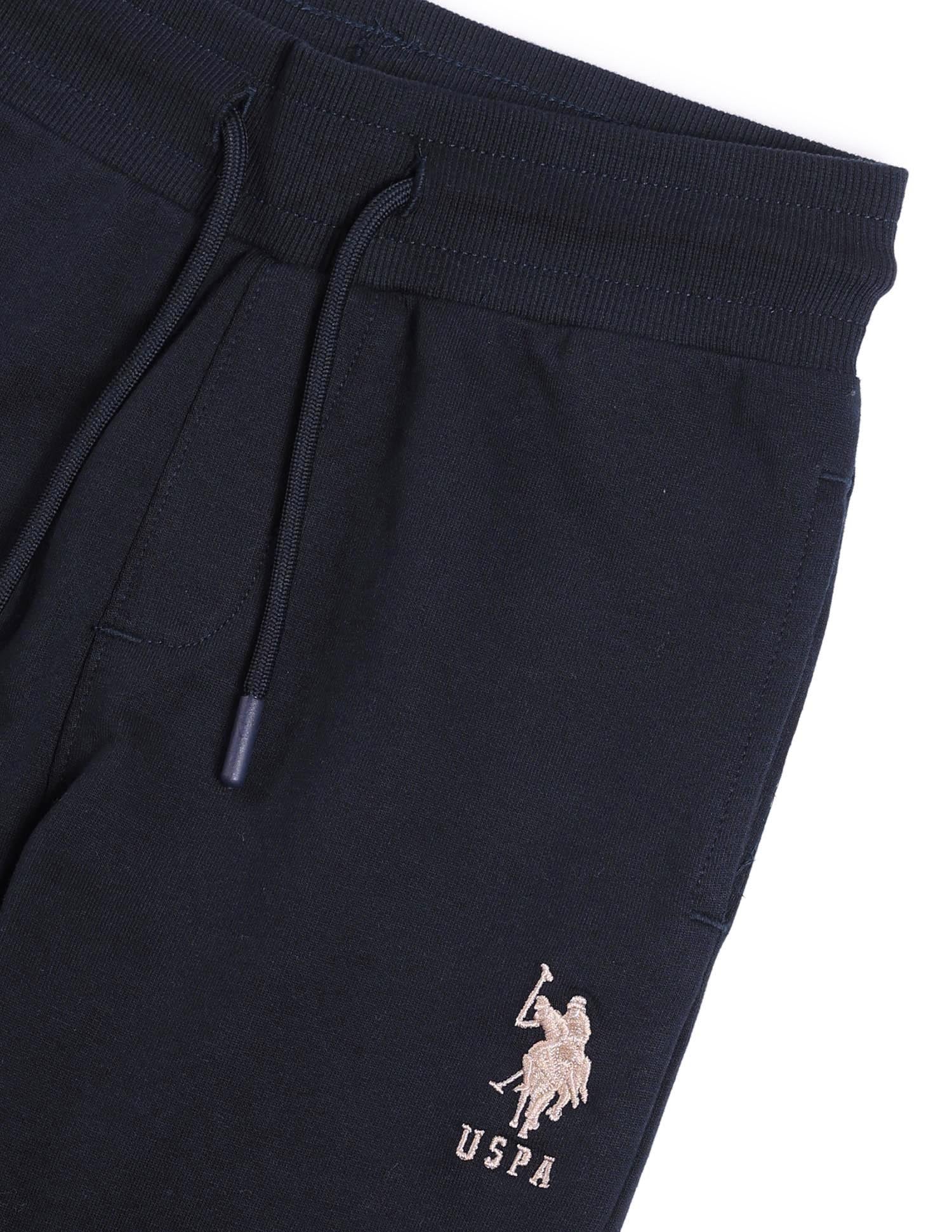 Boys Brand Embroidered Track Pants Navy - U.S. POLO ASSN. | Large