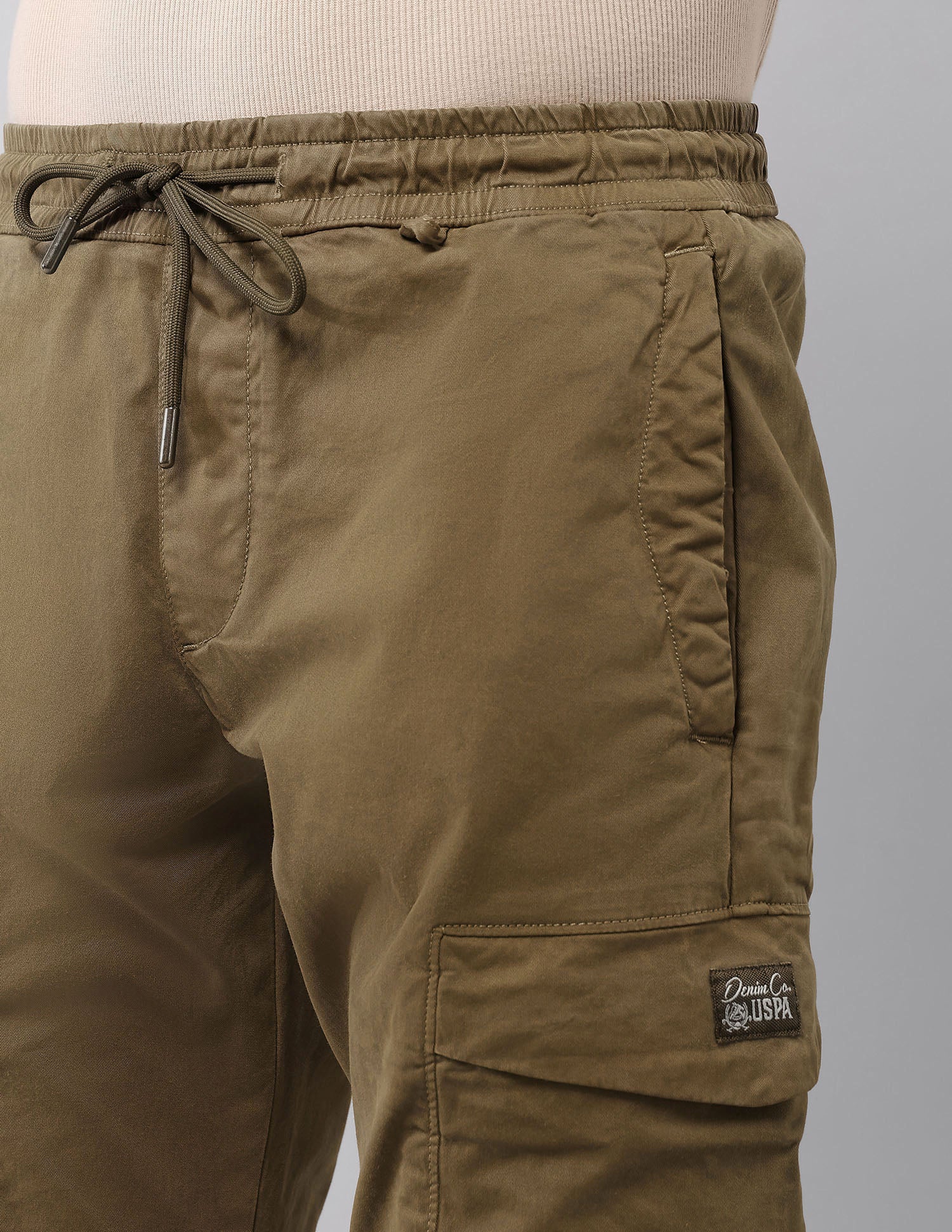 Straight Fit Twill Cargos Tan - U.S. Polo Assn. India | Large