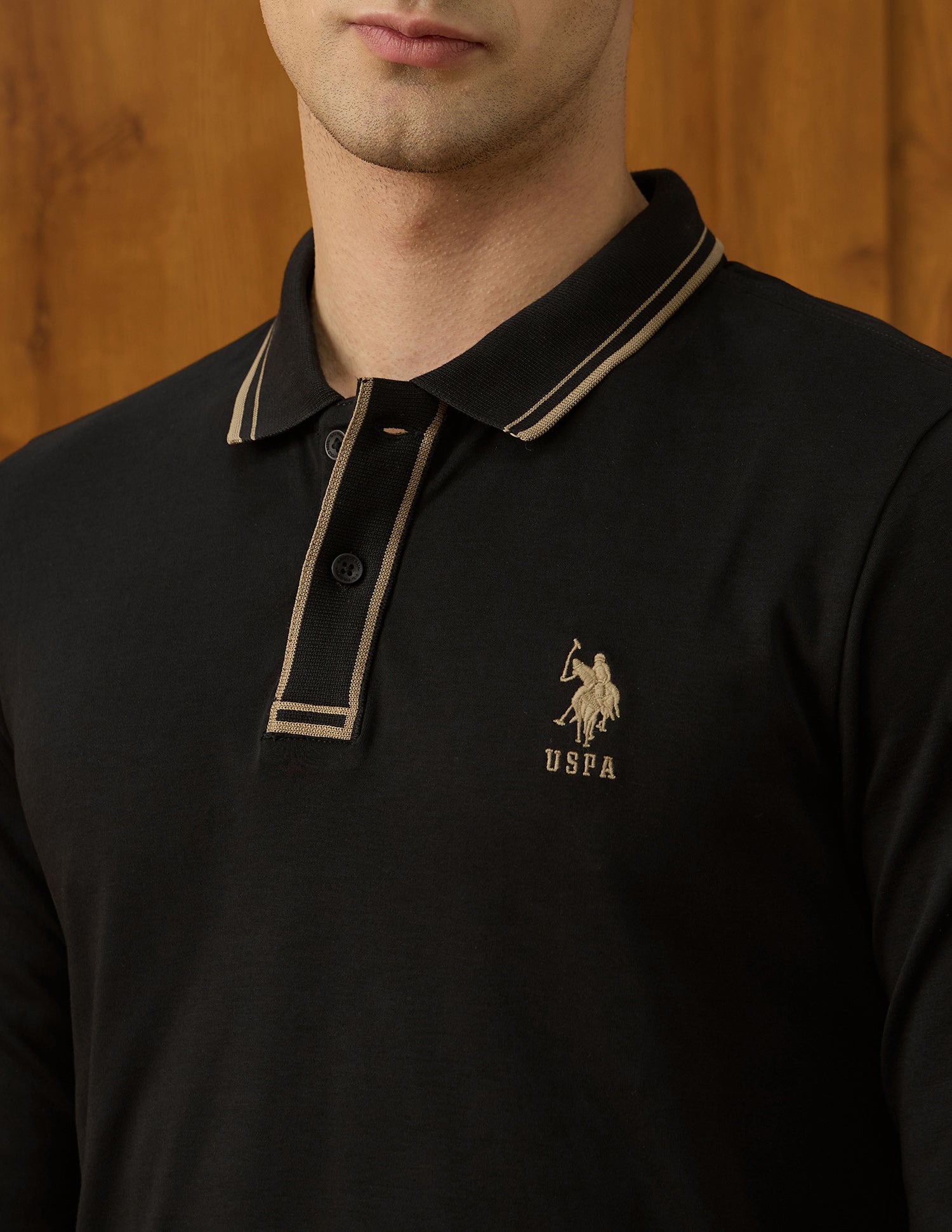 Solid Equestrian Aisle Theater Polo Shirt Black - U.S. POLO ASSN. | Large