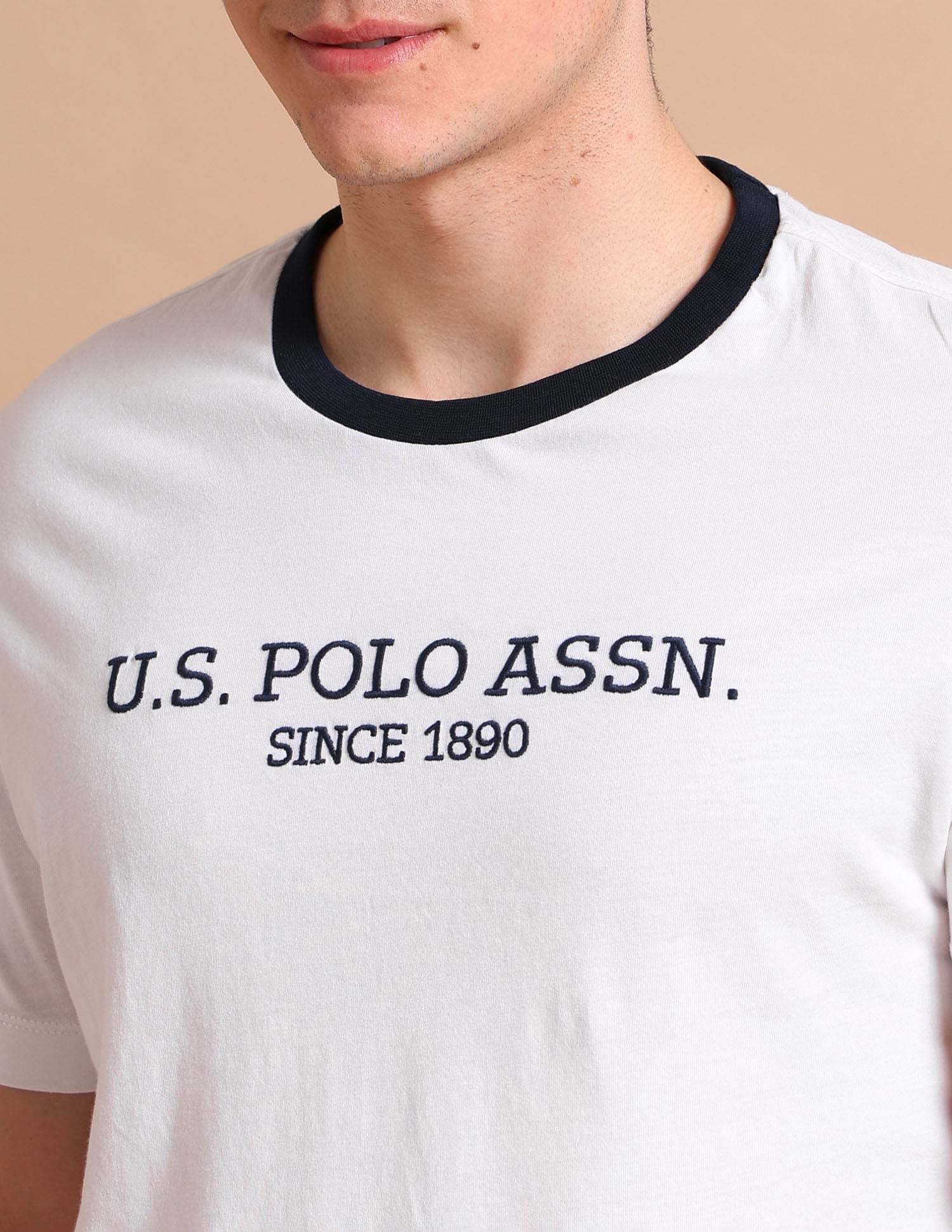 Embroidered Logo T-Shirt White - U.S. POLO ASSN. | Large