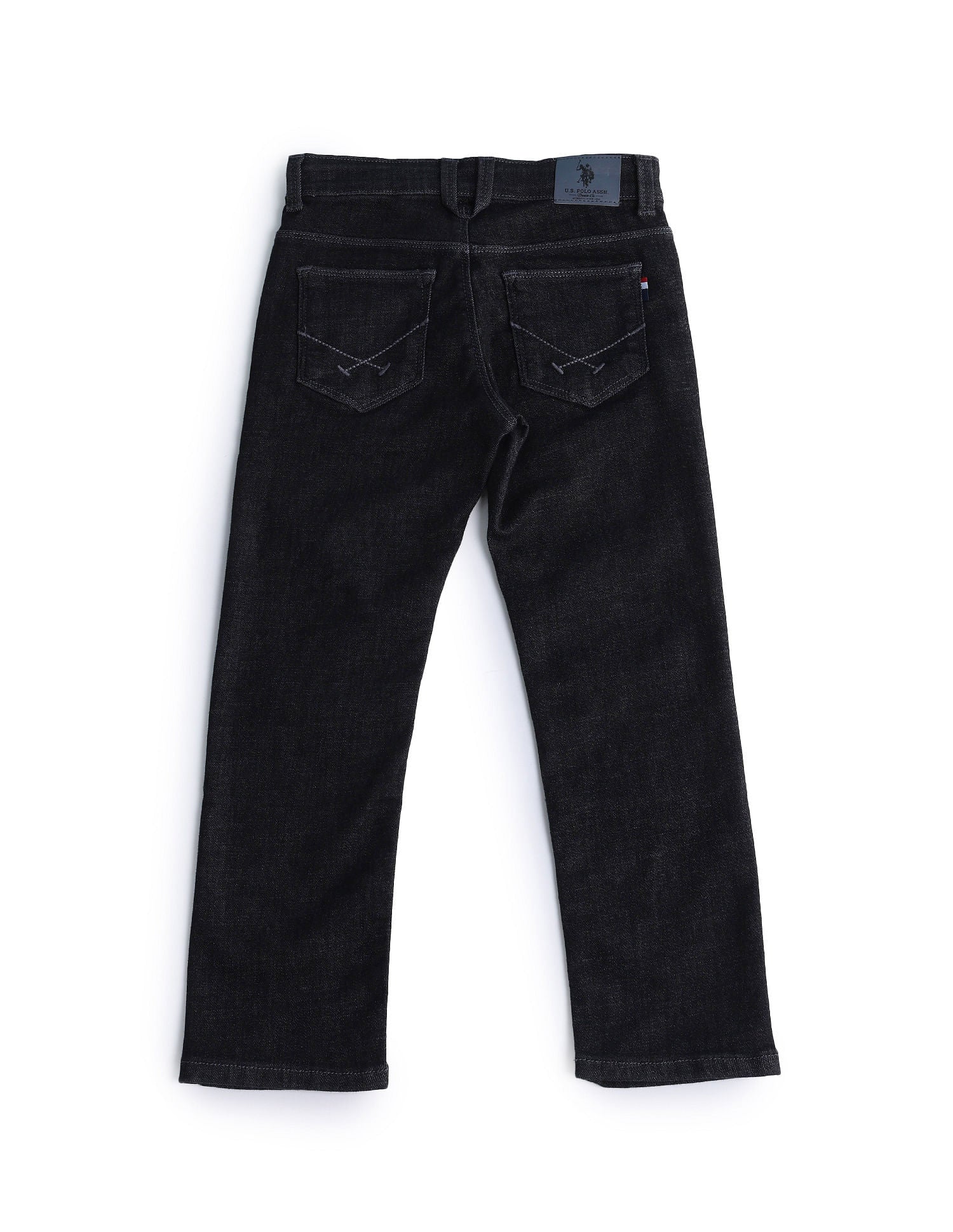 Regular fit Solid Jeans Black - U.S. Polo Assn. India | Large