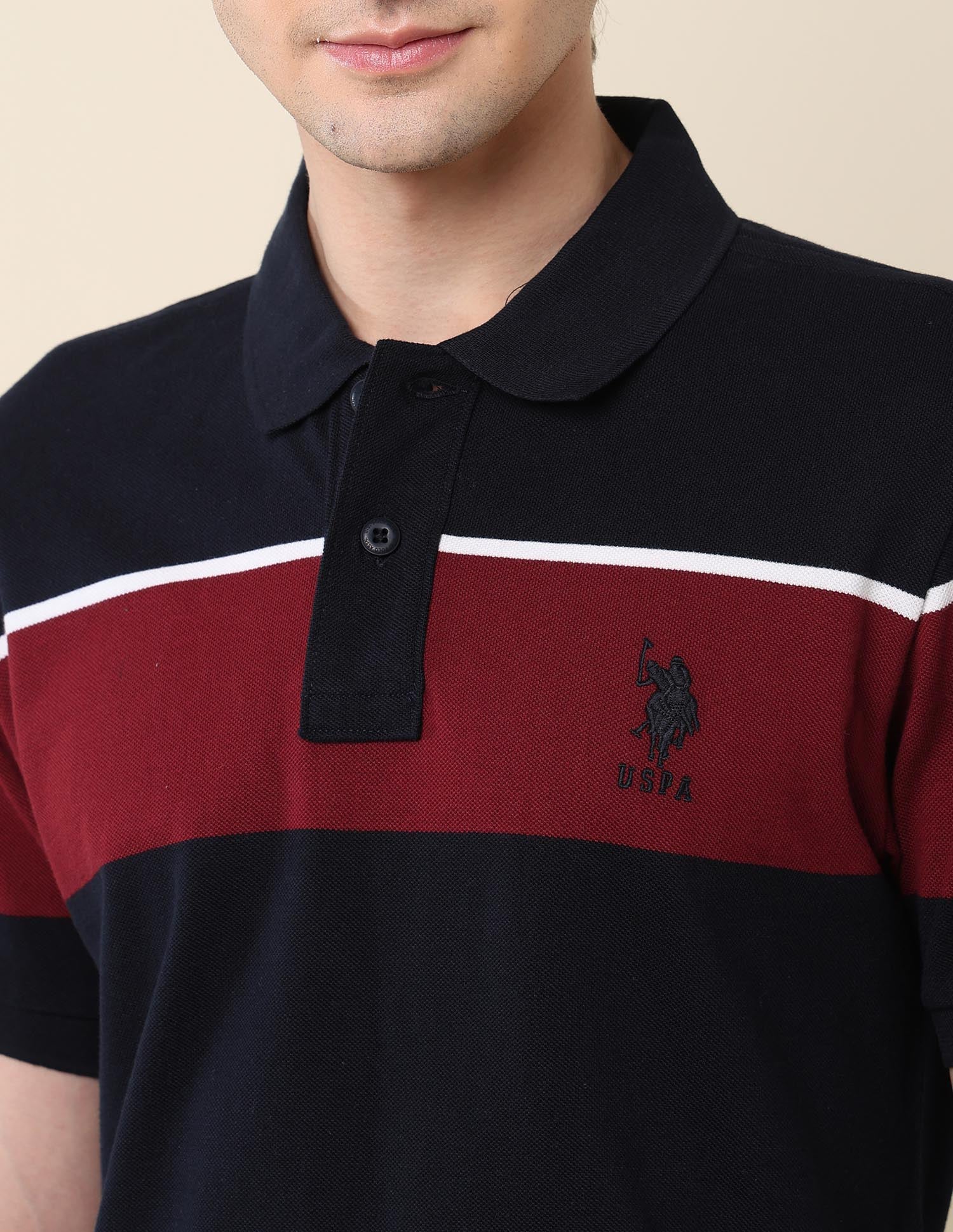Colourblocked Classic Polo Shirt Navy - U.S. POLO ASSN. | Large