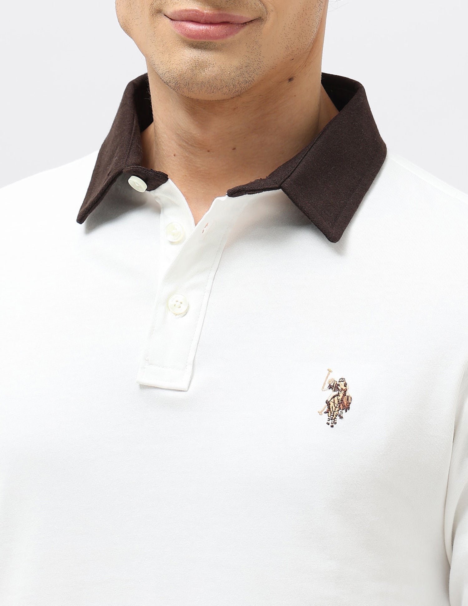 Solid Muscle Fit Polo shirt Ivory - U.S. POLO ASSN. | Large