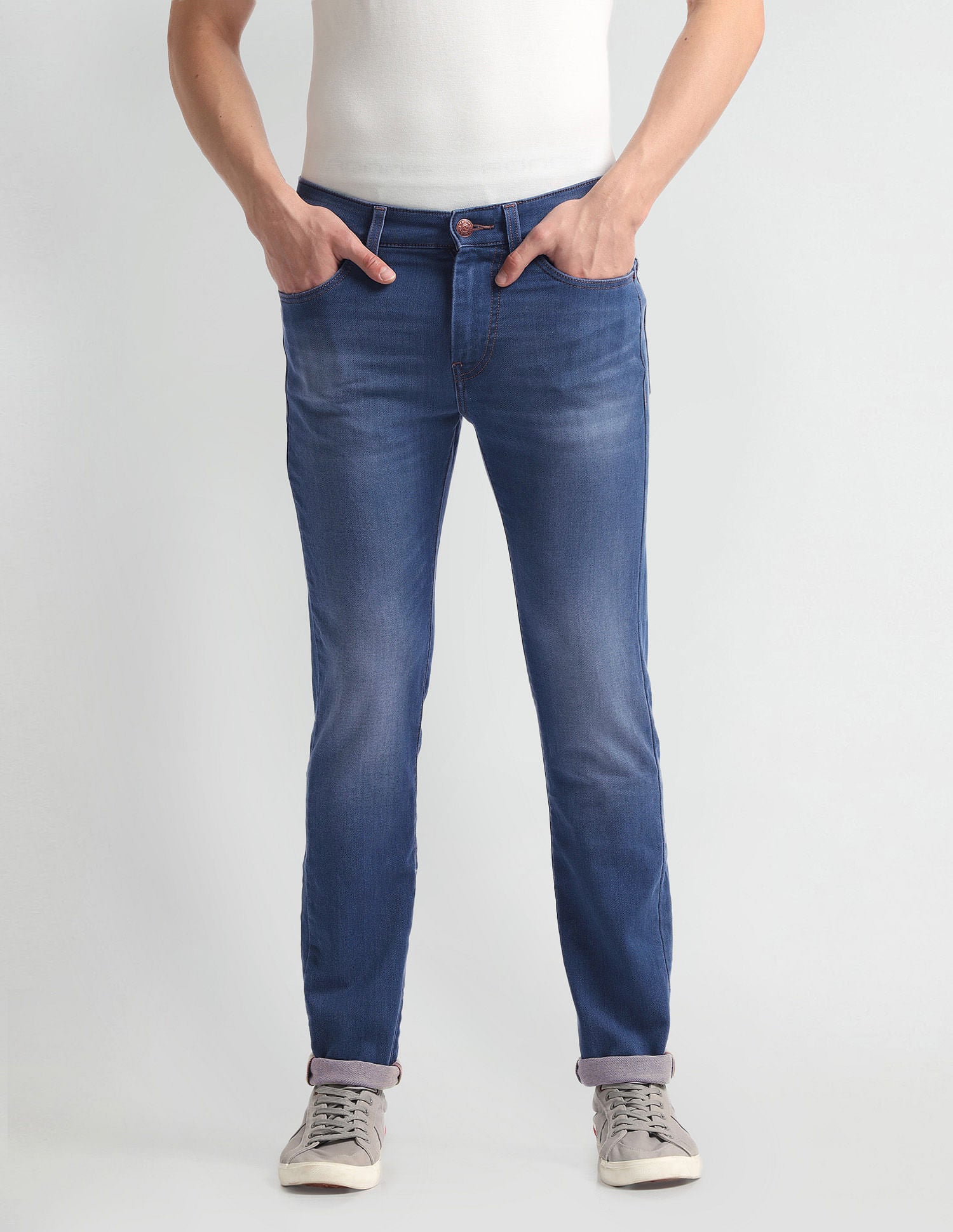Regallo Skinny Fit Blue Jeans Blue - U.S. Polo Assn. India | Large