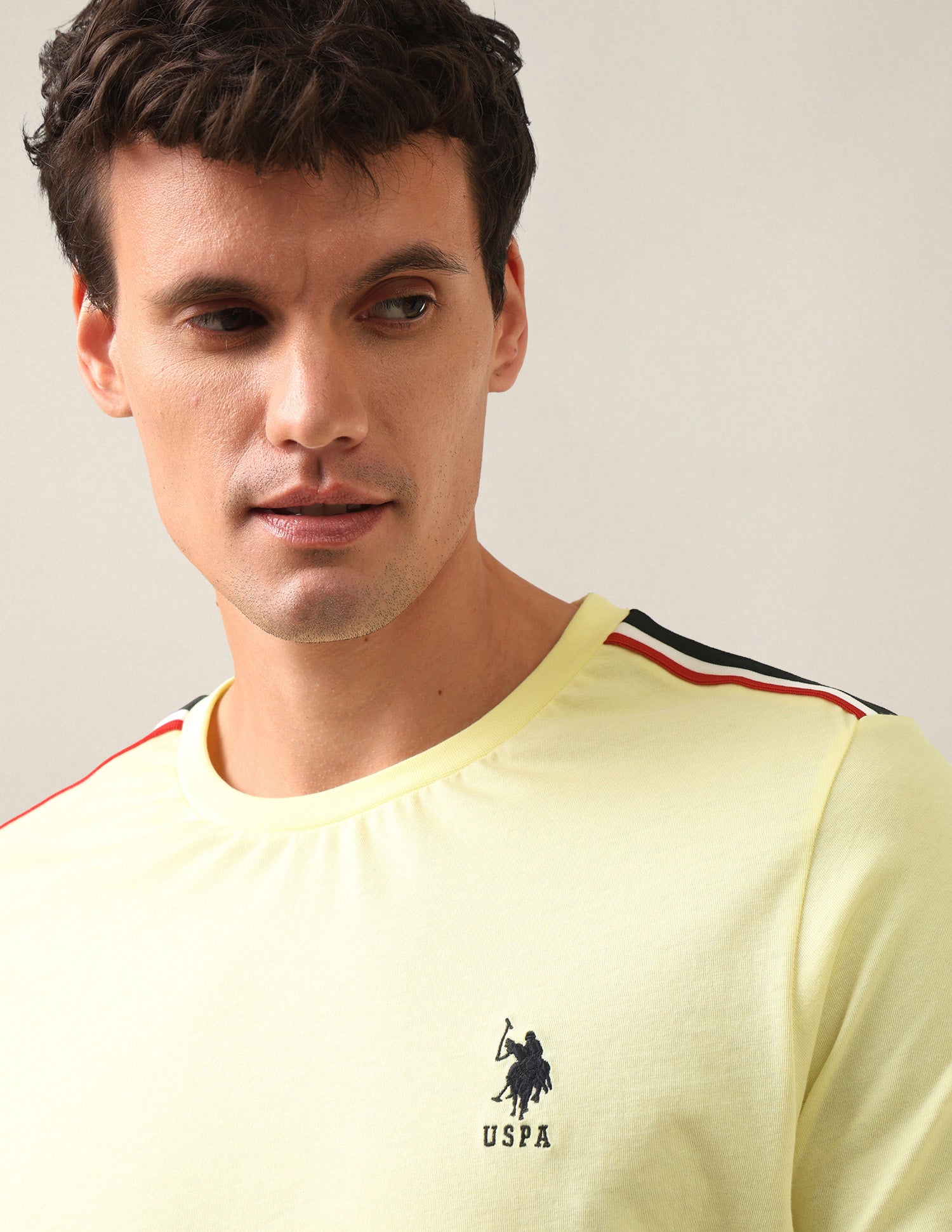 Solid Regular Fit T-Shirt Yellow - U.S. Polo Assn. India | Large
