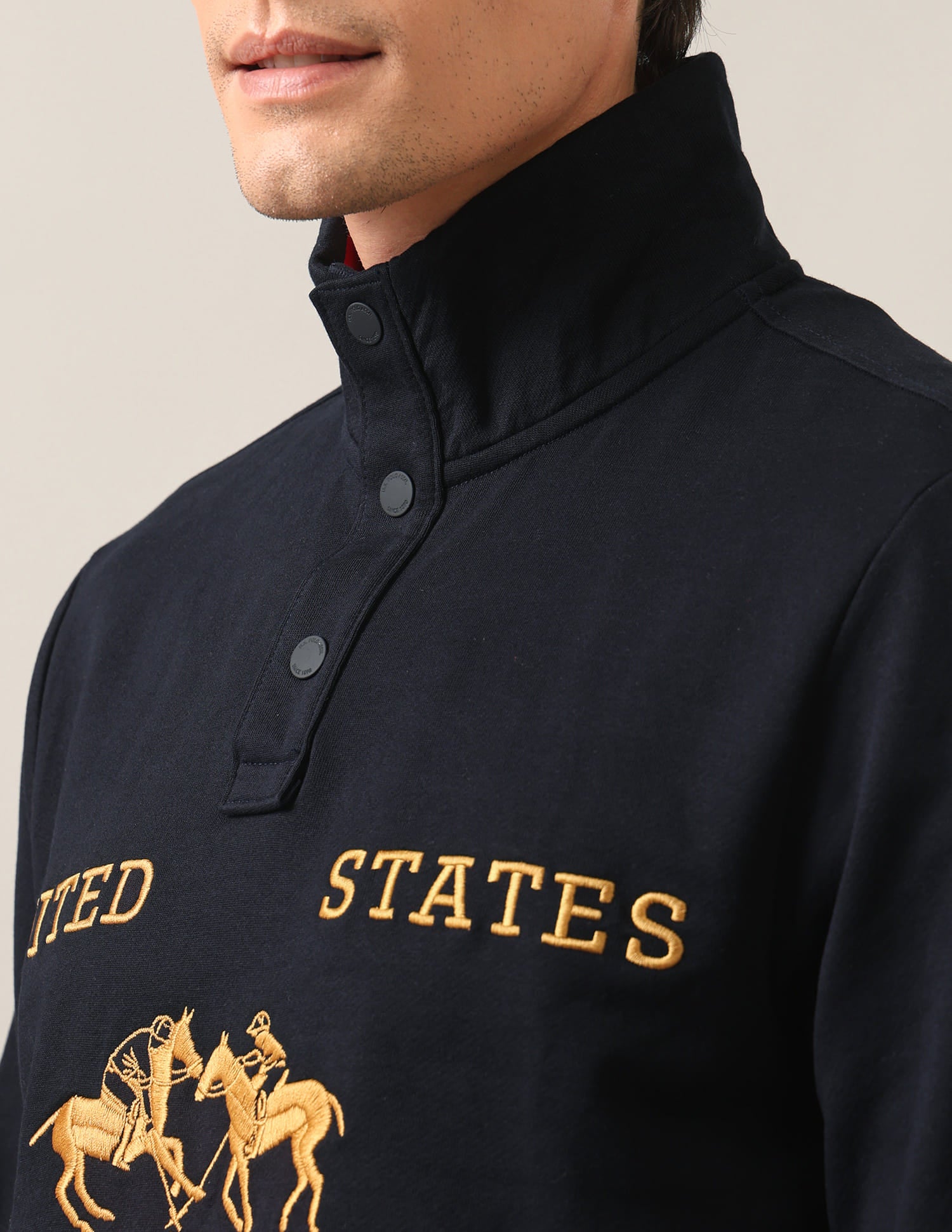 Brand Printed Sweatshirt Navy - U.S. Polo Assn. India | Large