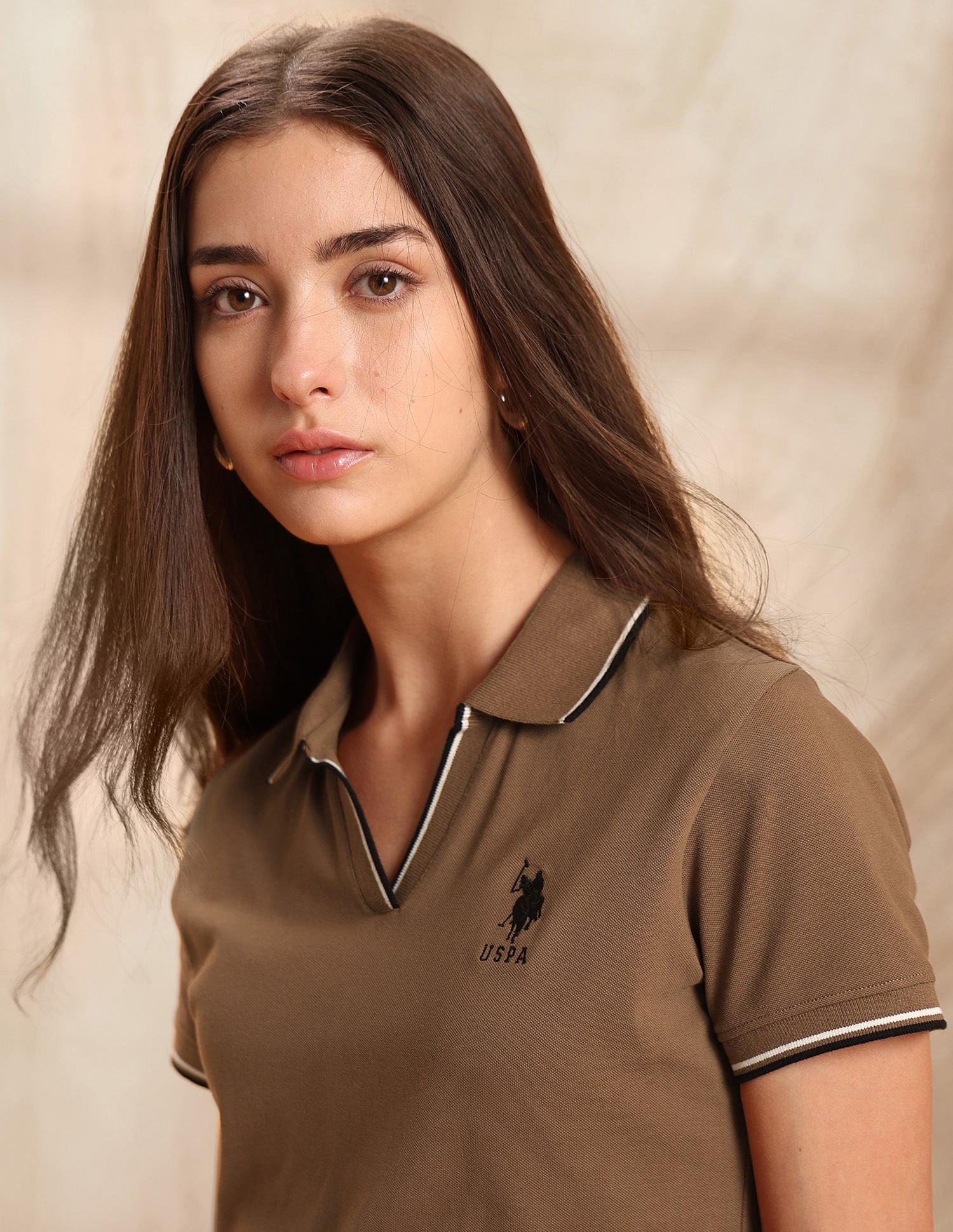 Regular Fit Solid Polo Shirt Brown - U.S. POLO ASSN. | Large