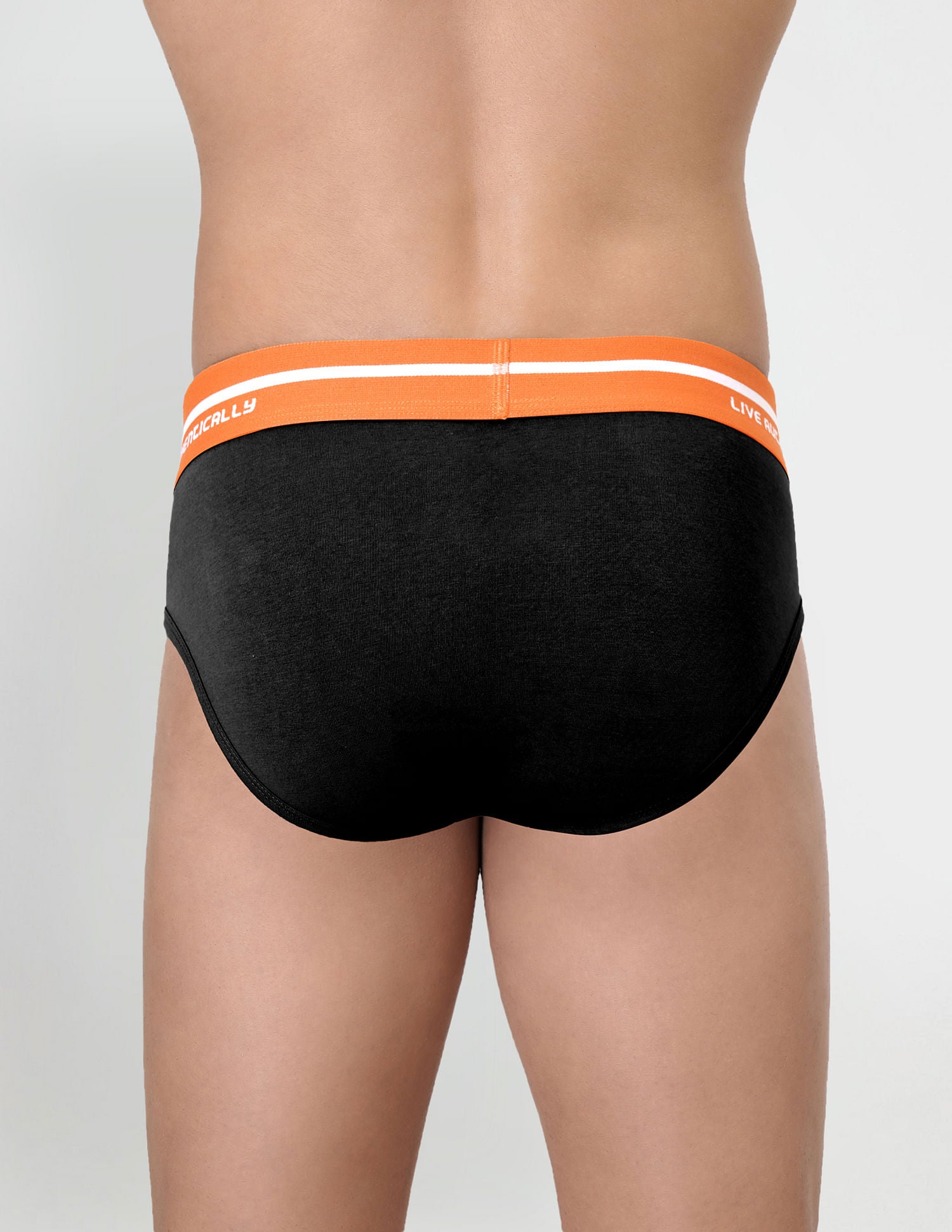 Stretch Jersey IYAH Briefs - Pack Of 2 Orange and Black - U.S. POLO ASSN. | Large