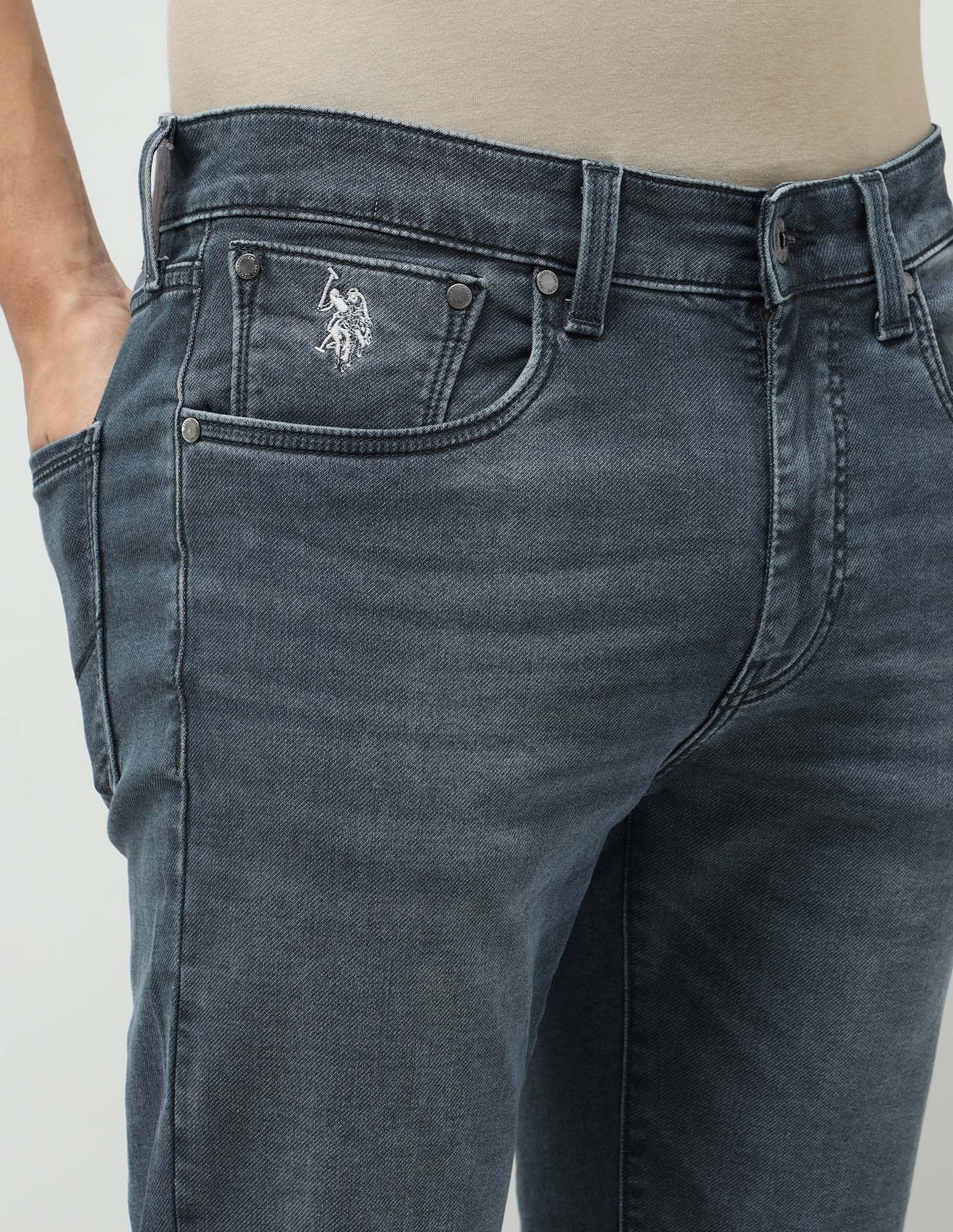 Harold Slim Straight Fit Blue Jeans Blue - U.S. POLO ASSN. | Large