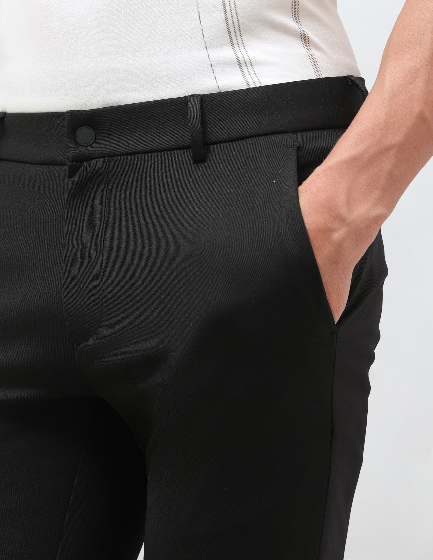 Knitted Austin Slim Fit Trousers Black - U.S. Polo Assn. India | Large