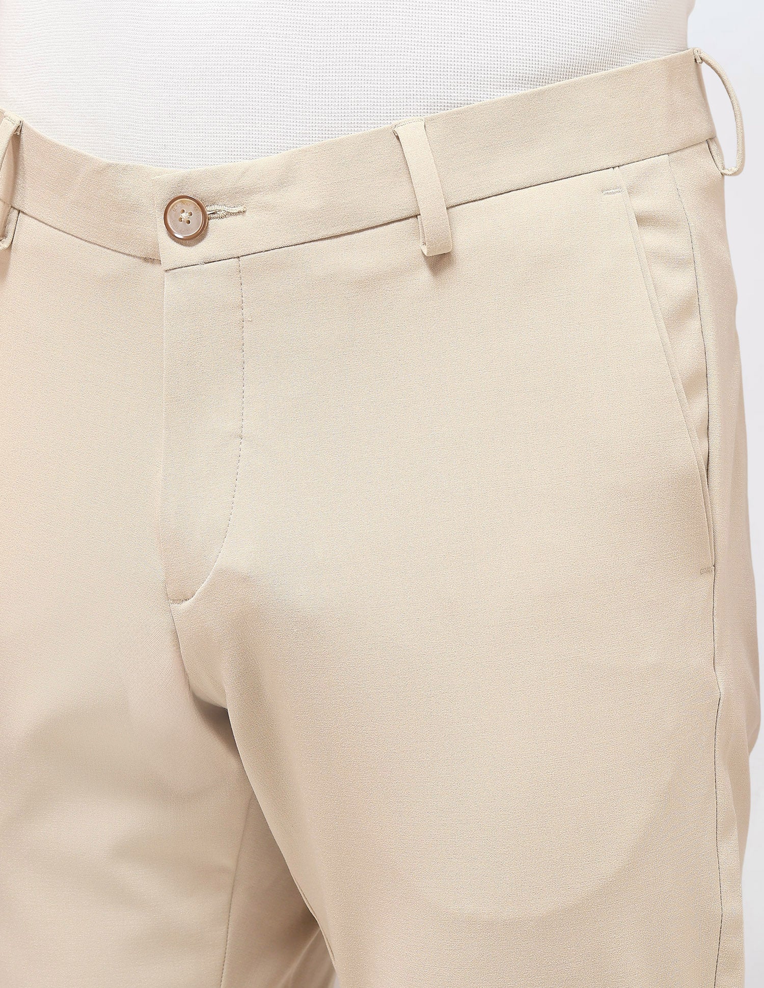 Mid Rise Denver Slim Fit Trousers Beige - U.S. Polo Assn. India | Large