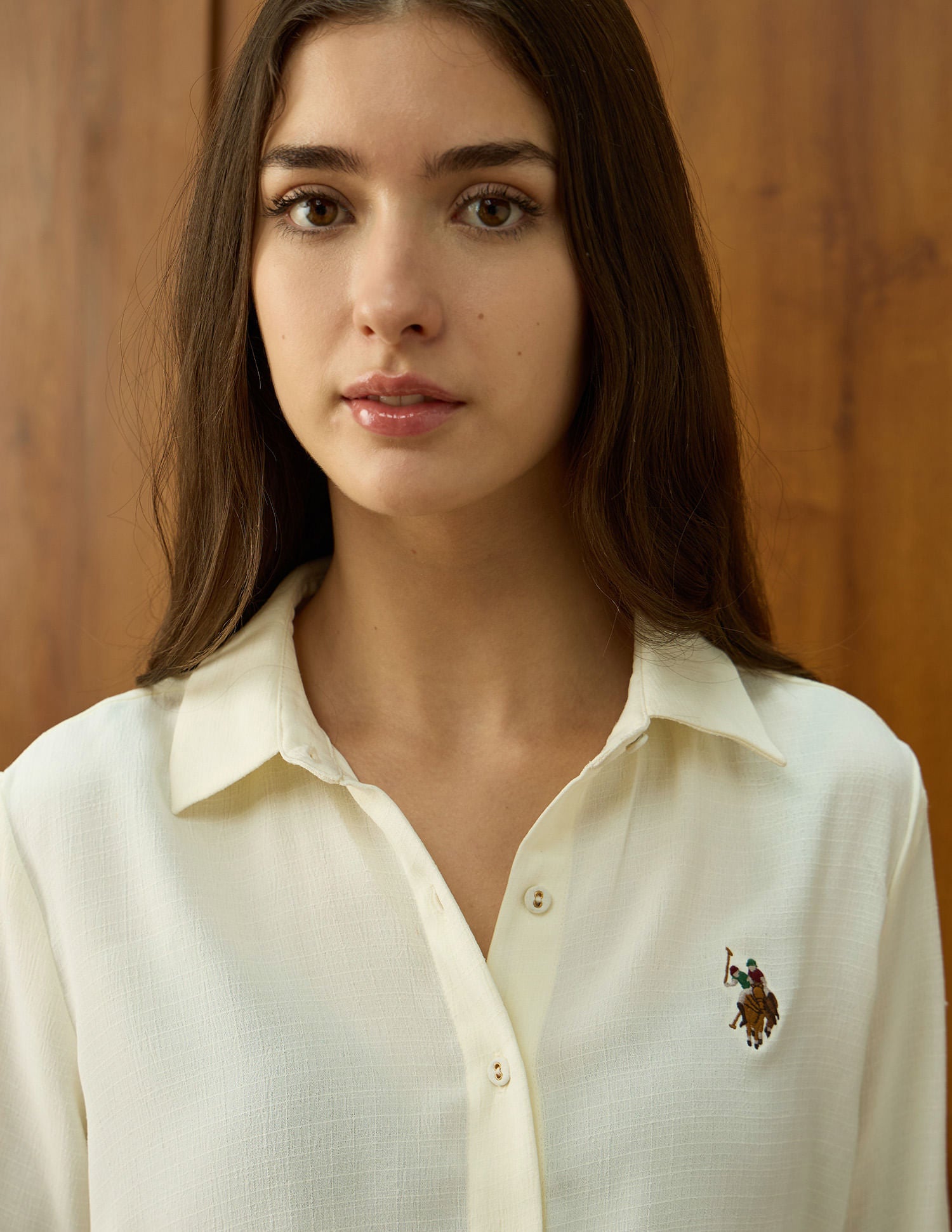 Textured Regular Fit Shirt White - U.S. POLO ASSN. | Large