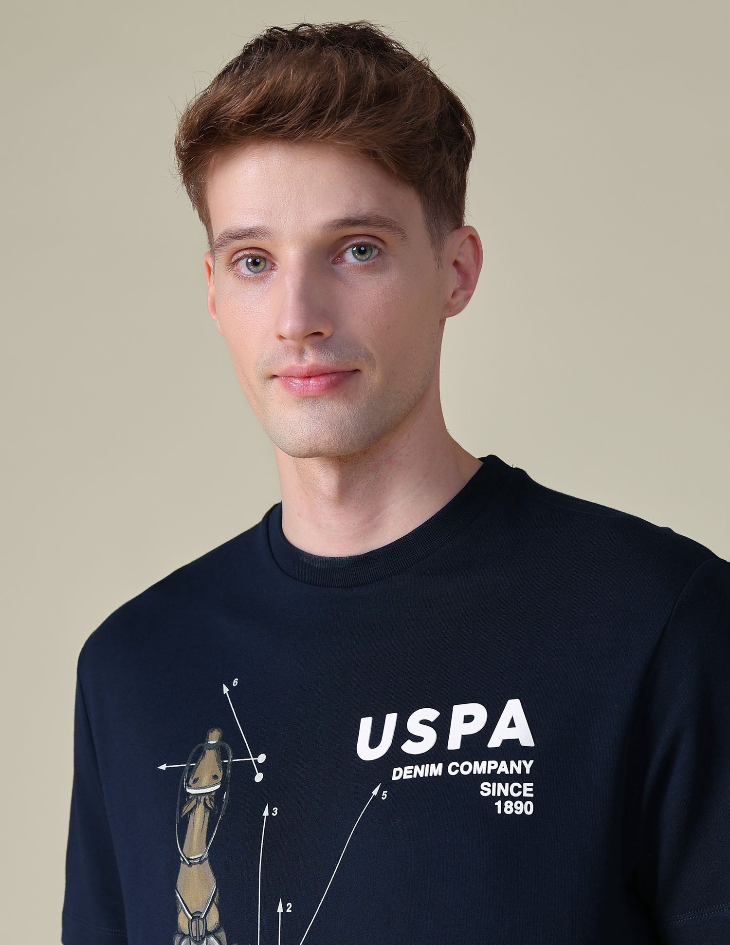 Graphic Brand Printed Relaxed Fit T-Shirt Navy - U.S. POLO ASSN. | Large