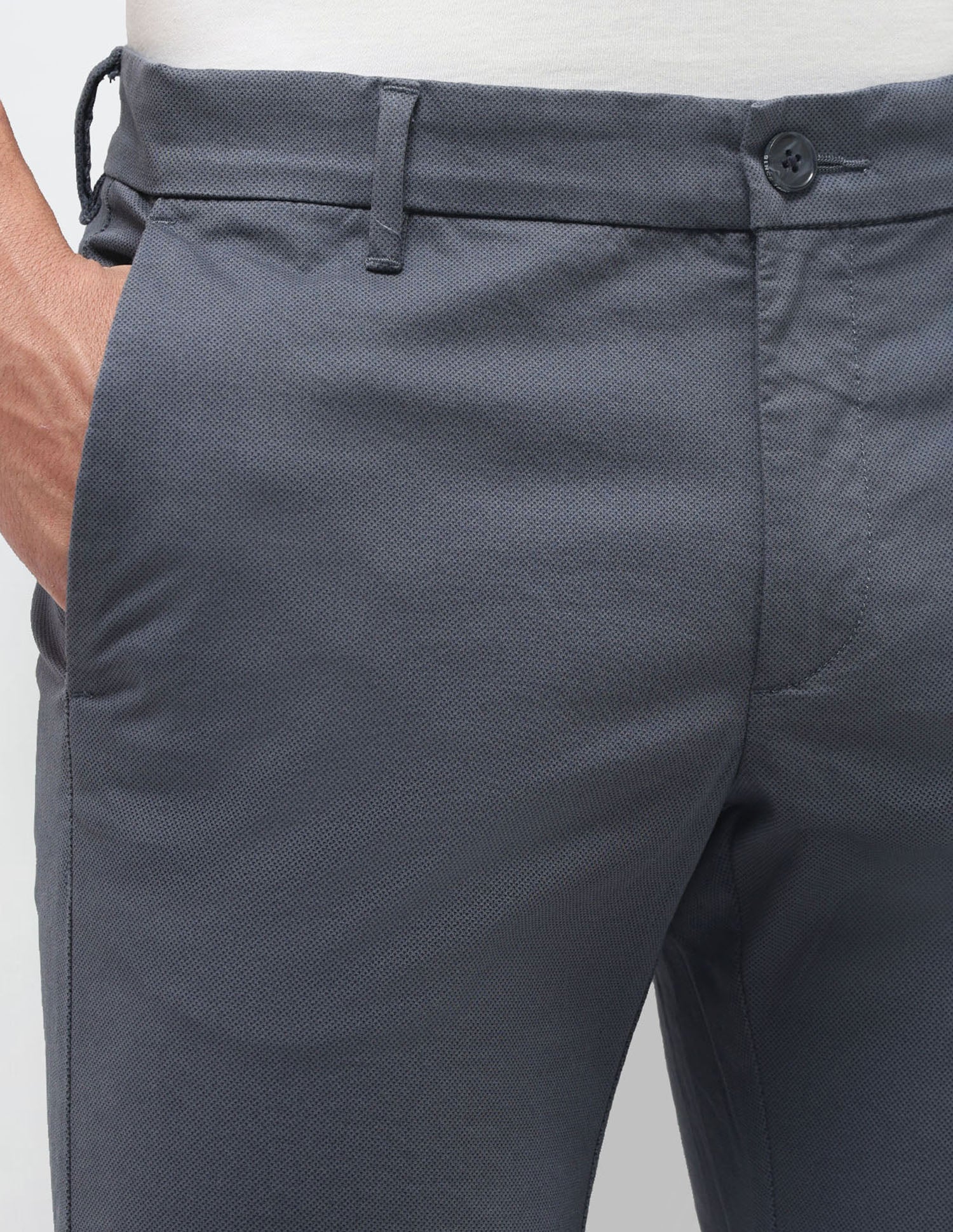 Denver Slim Fit All Over Printed Trousers Navy - U.S. Polo Assn. India | Large