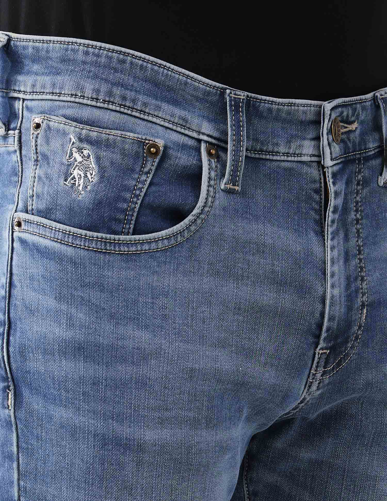 Brandon Slim-Tapered Fit Super Stretch Jeans Blue - U.S. Polo Assn. India | Large