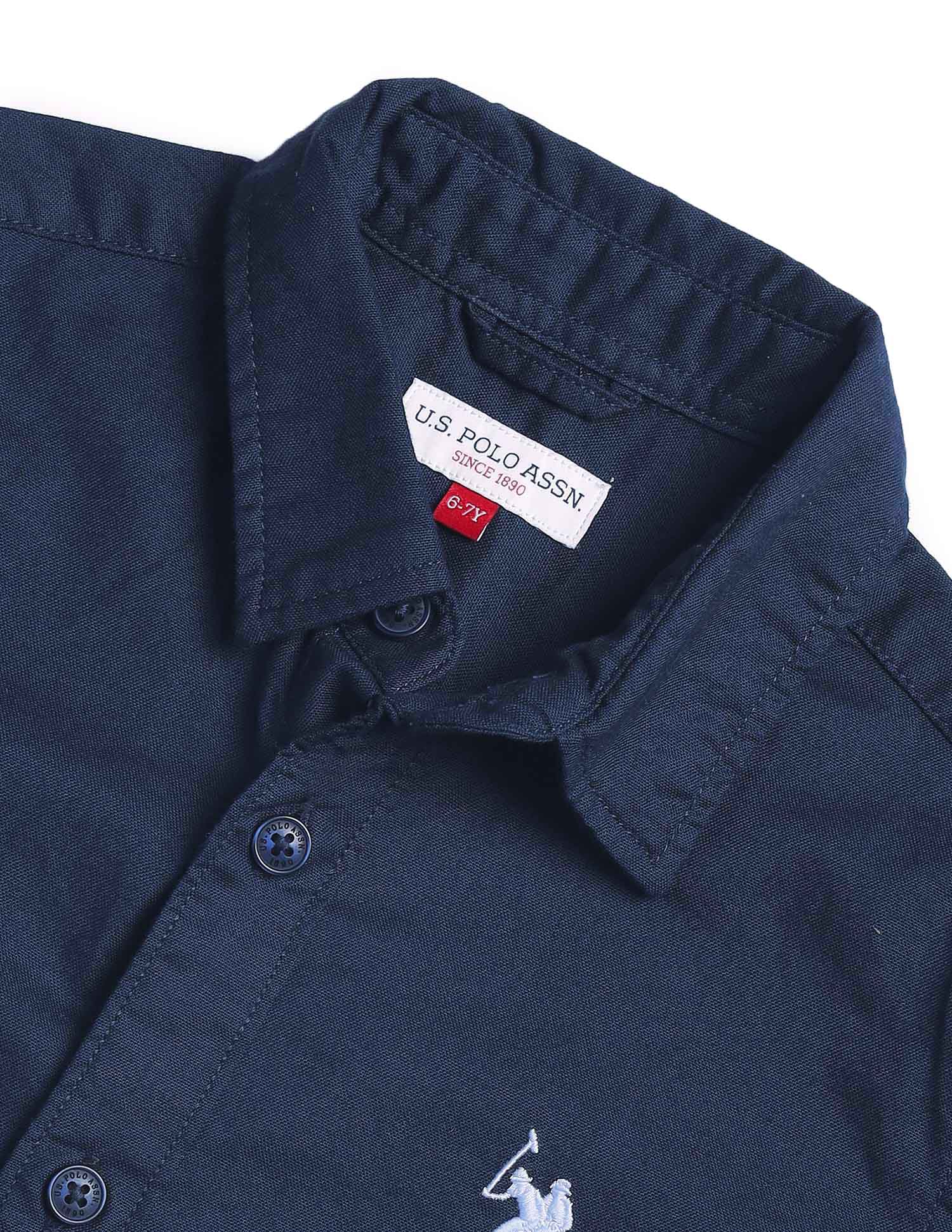 Boys Oxford Regular Fit Shirt Navy - U.S. POLO ASSN. | Large