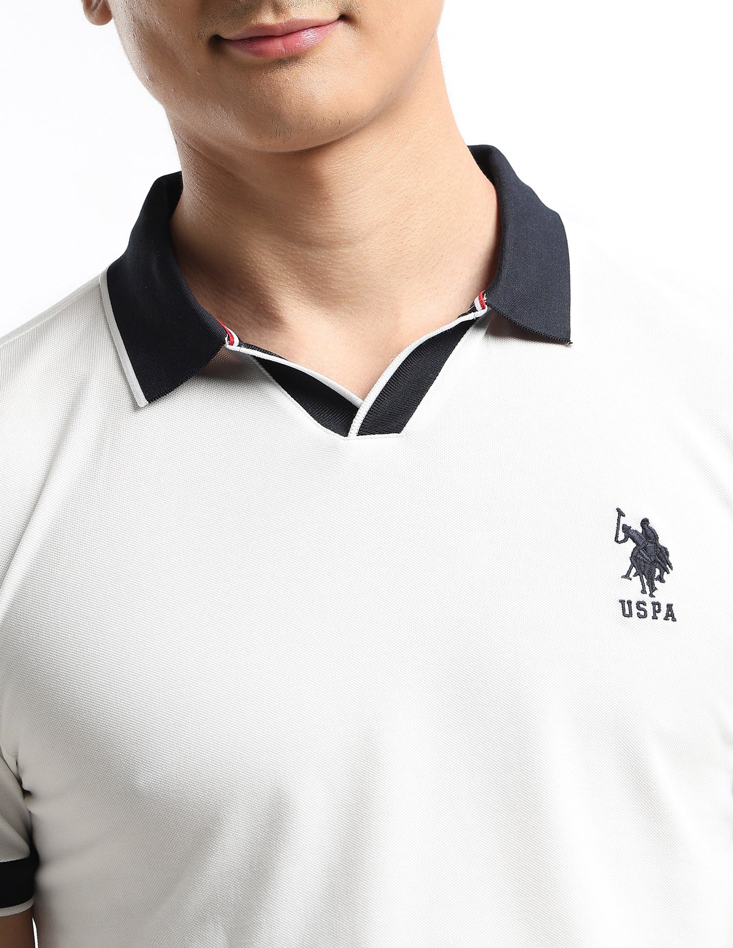 Regular Fit Solid Polo Shirt White - U.S. POLO ASSN. | Large