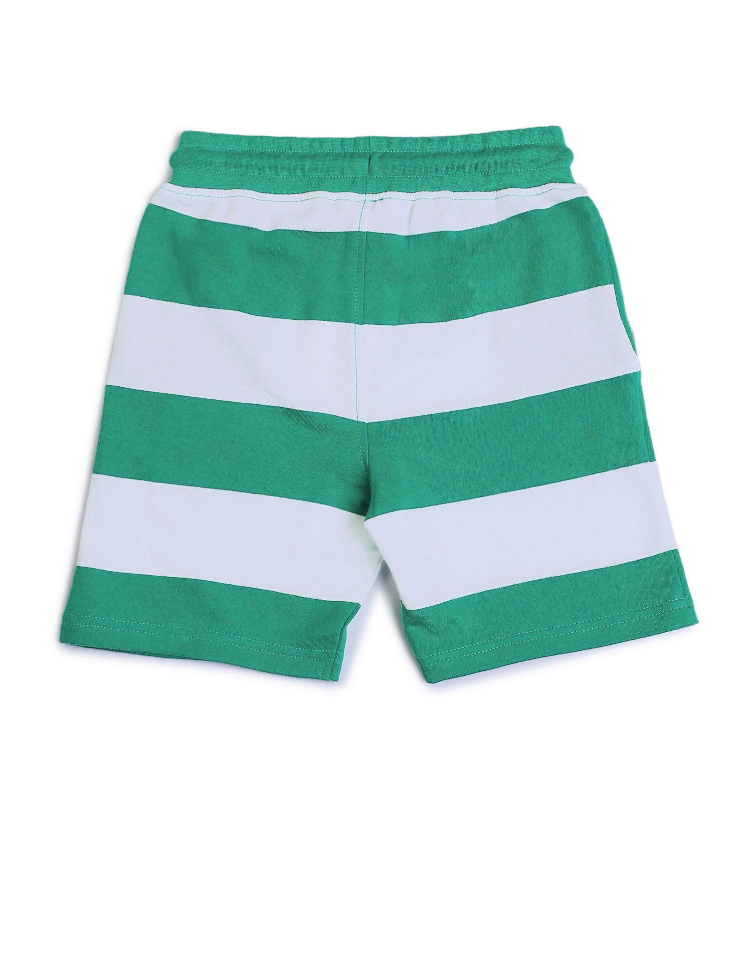 Boys Horizontal Striped Regular Fit Shorts Dark Green - U.S. POLO ASSN. | Large
