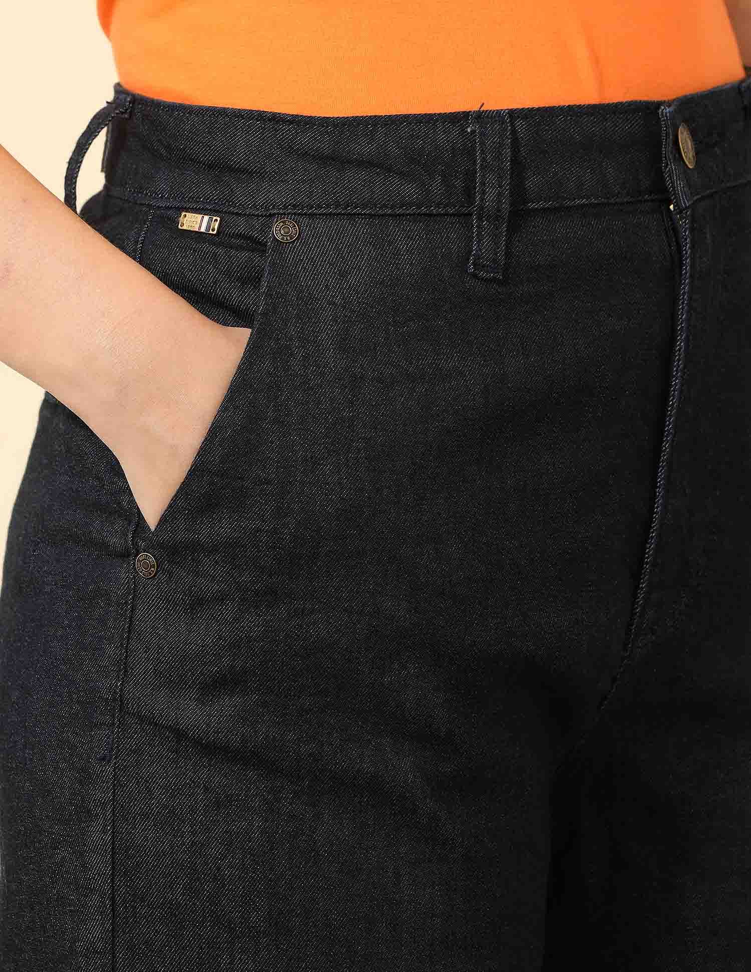 High Rise Wide Leg Jeans Dark Blue - U.S. Polo Assn. India | Large