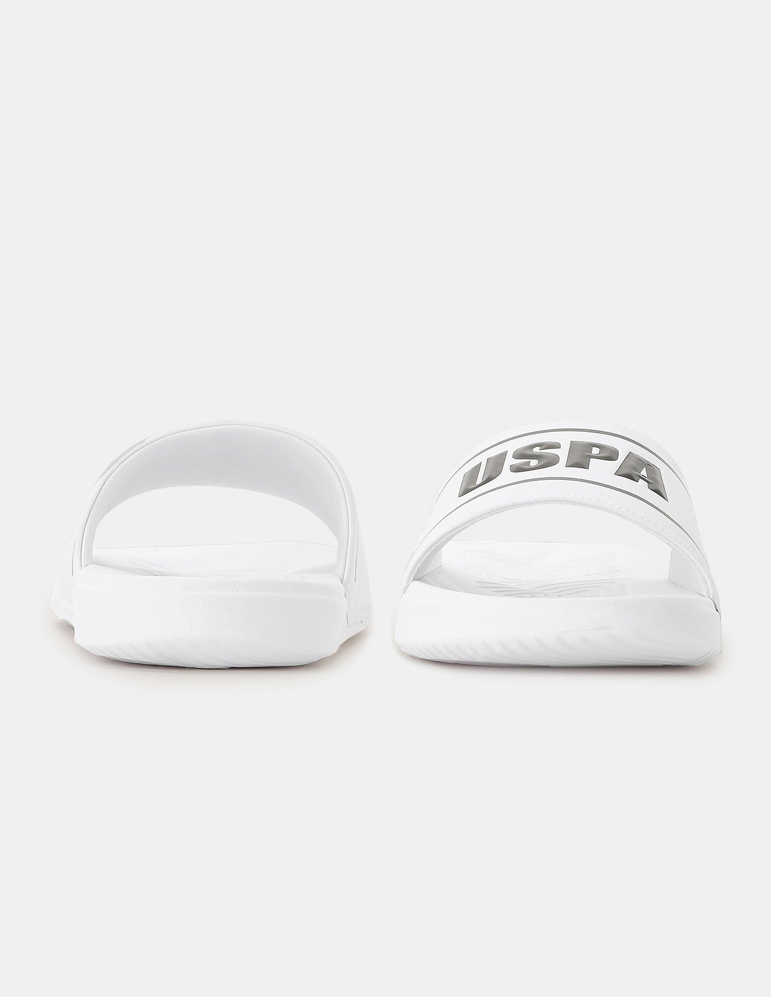 Men Deja Brand Printed Slippers White - U.S. POLO ASSN. | Large