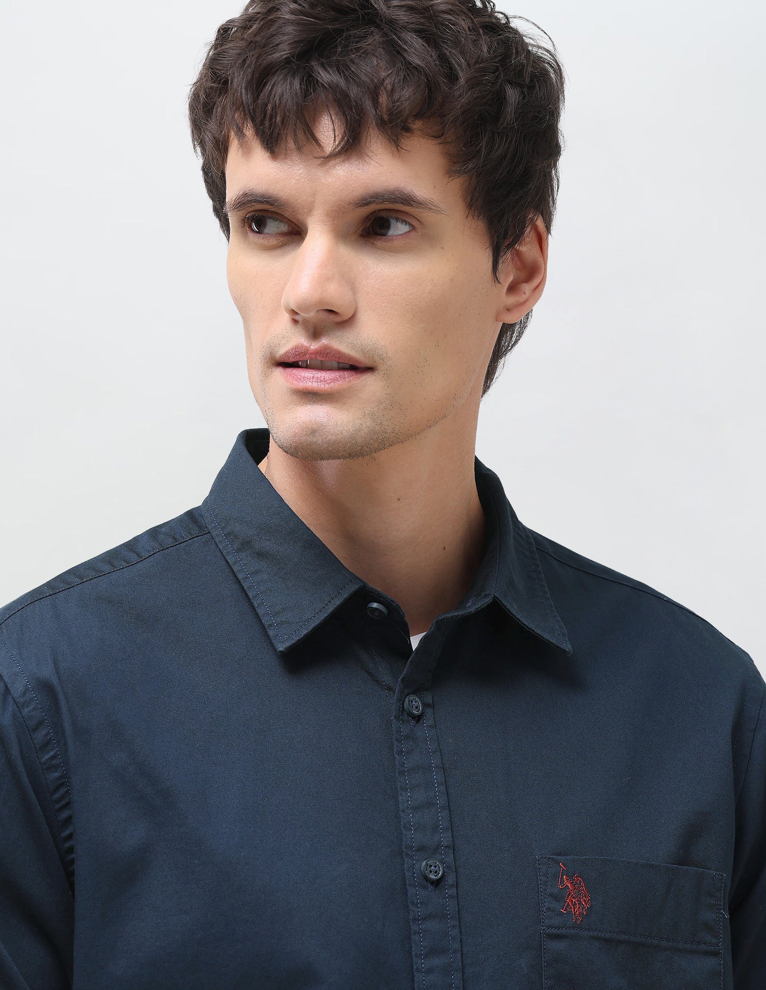 Twill Solid Shirt Navy - U.S. Polo Assn. India | Large