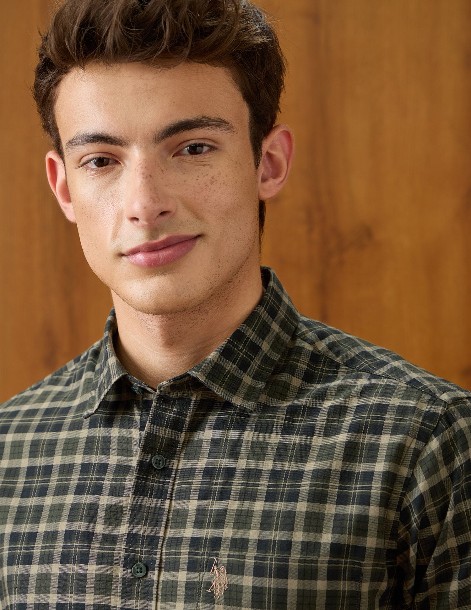 Tartan Checked Regular Fit Shirt Olive - U.S. Polo Assn. India | Large