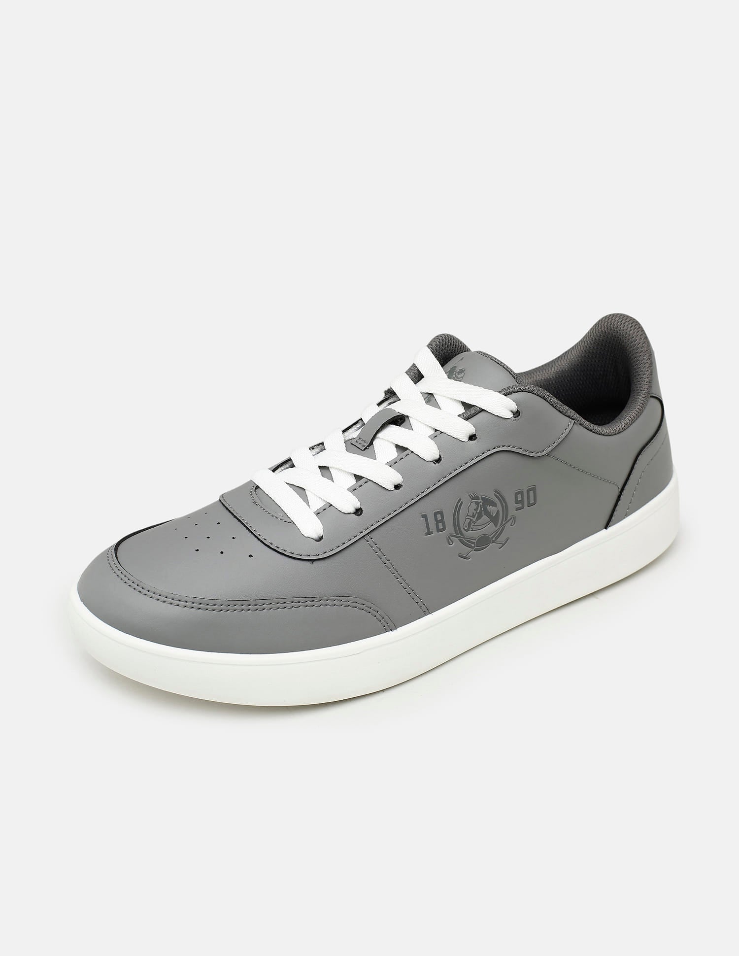 Men Lumen Solid Sneakers Light Grey - U.S. Polo Assn. India | Large